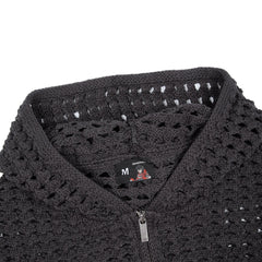 Derschutze "aziza" crochet zip up anthracite
