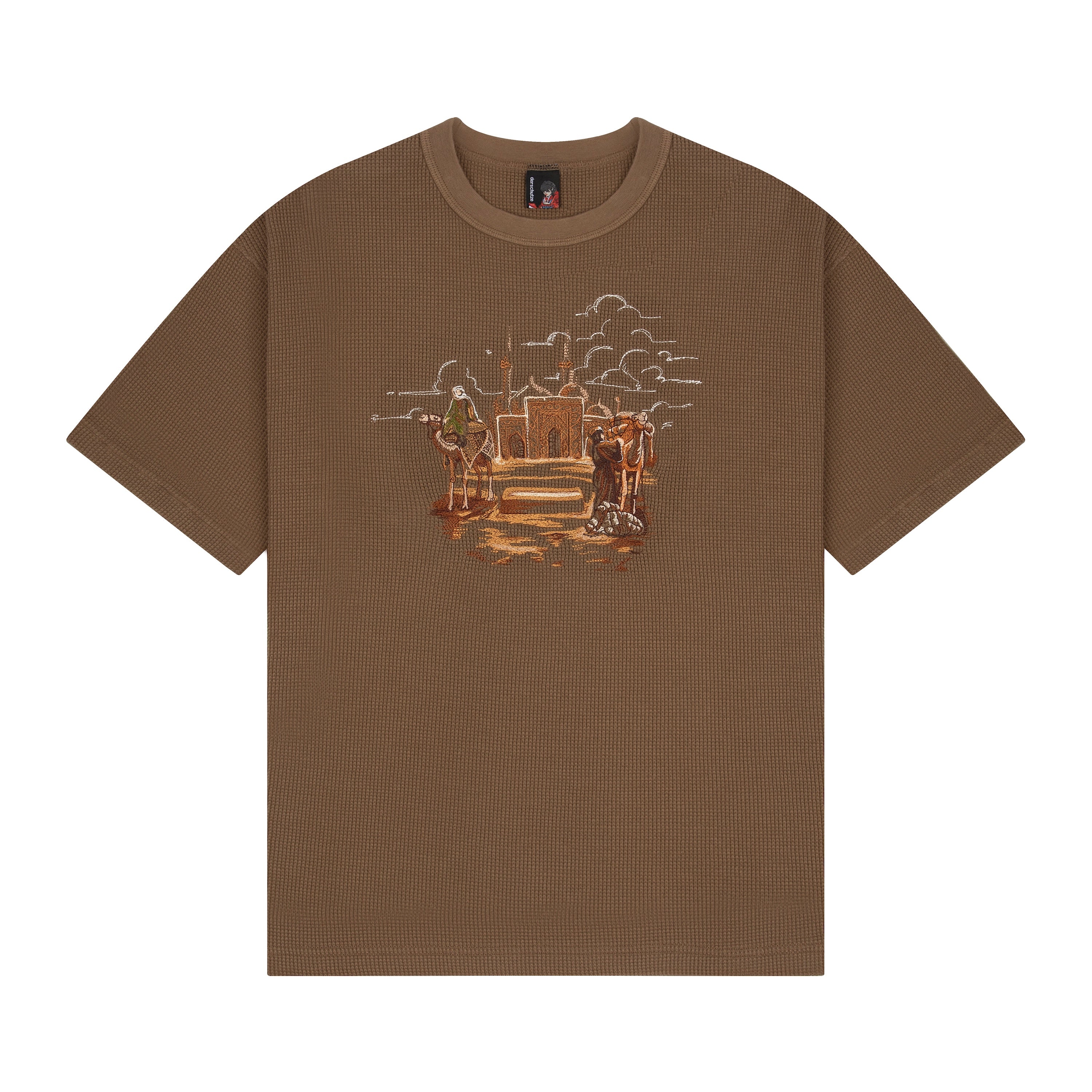 Derschutze "aziza" waffle T Shirt brown