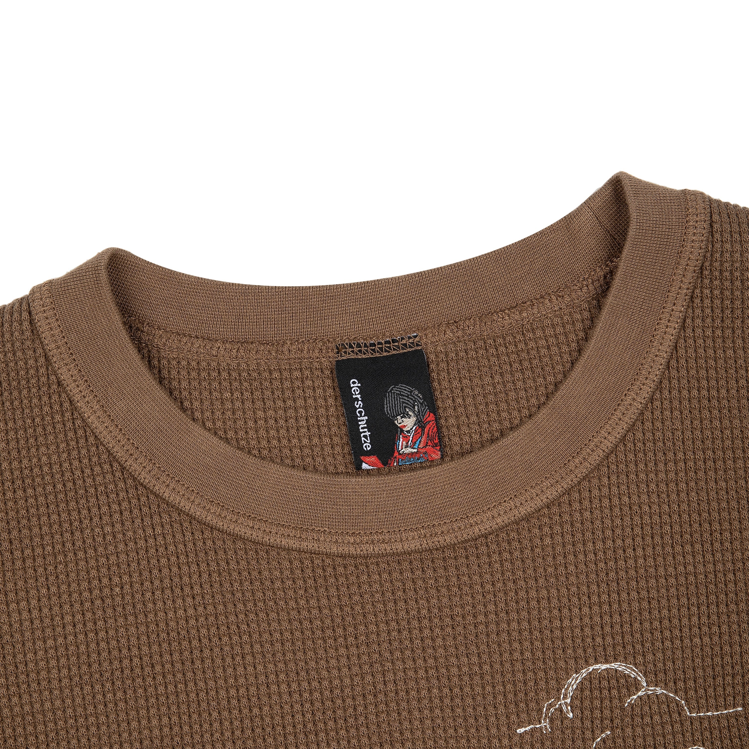 Derschutze "aziza" waffle T Shirt brown