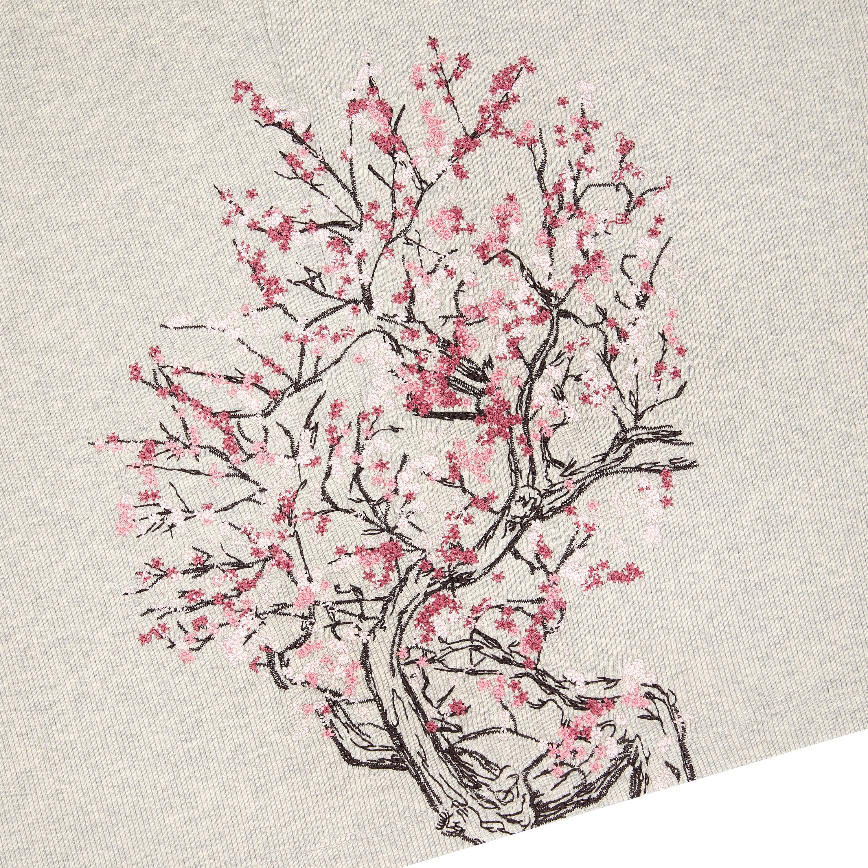 Derschutze "blossom v3" ribbed T Shirt grey