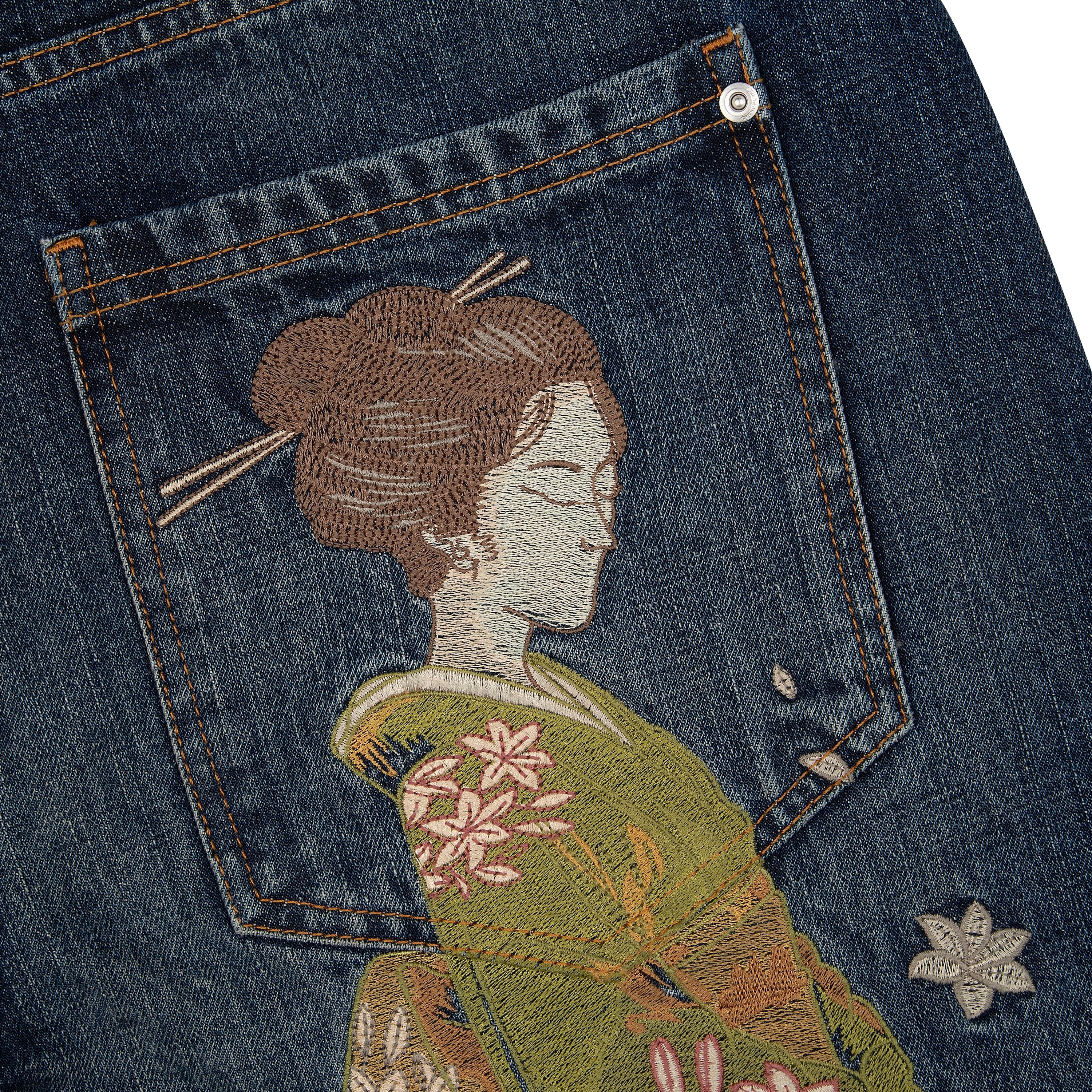 Derschutze "yakuza" indigo washed Denim