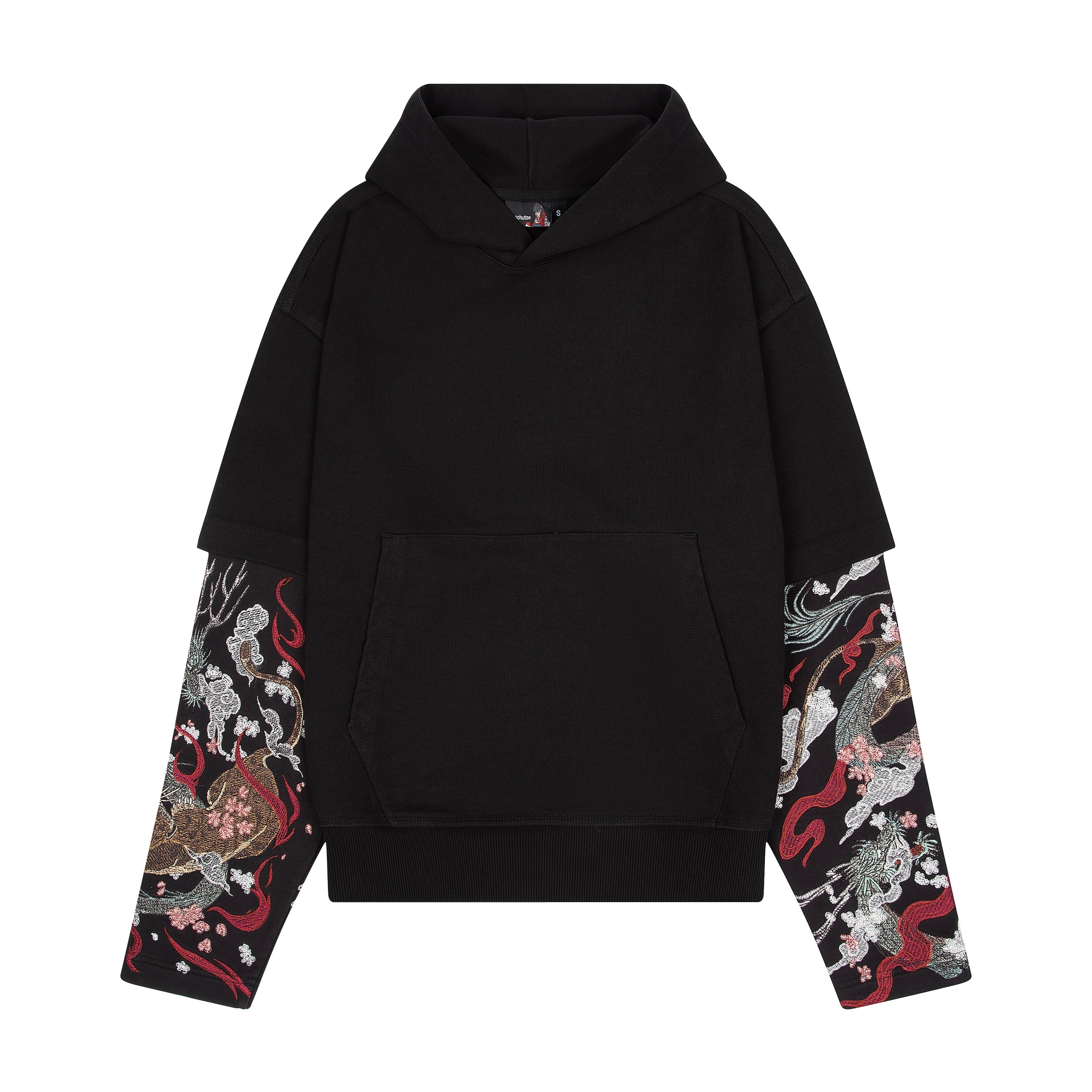 Derschutze "yakuza" double sleeve Hoodie