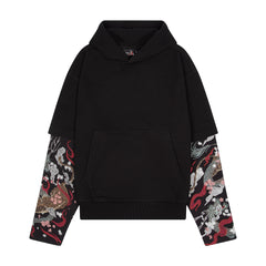 Derschutze "yakuza" double sleeve Hoodie