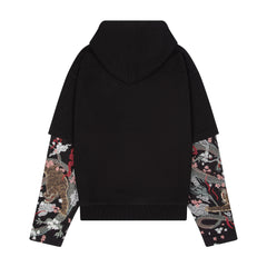 Derschutze "yakuza" double sleeve Hoodie