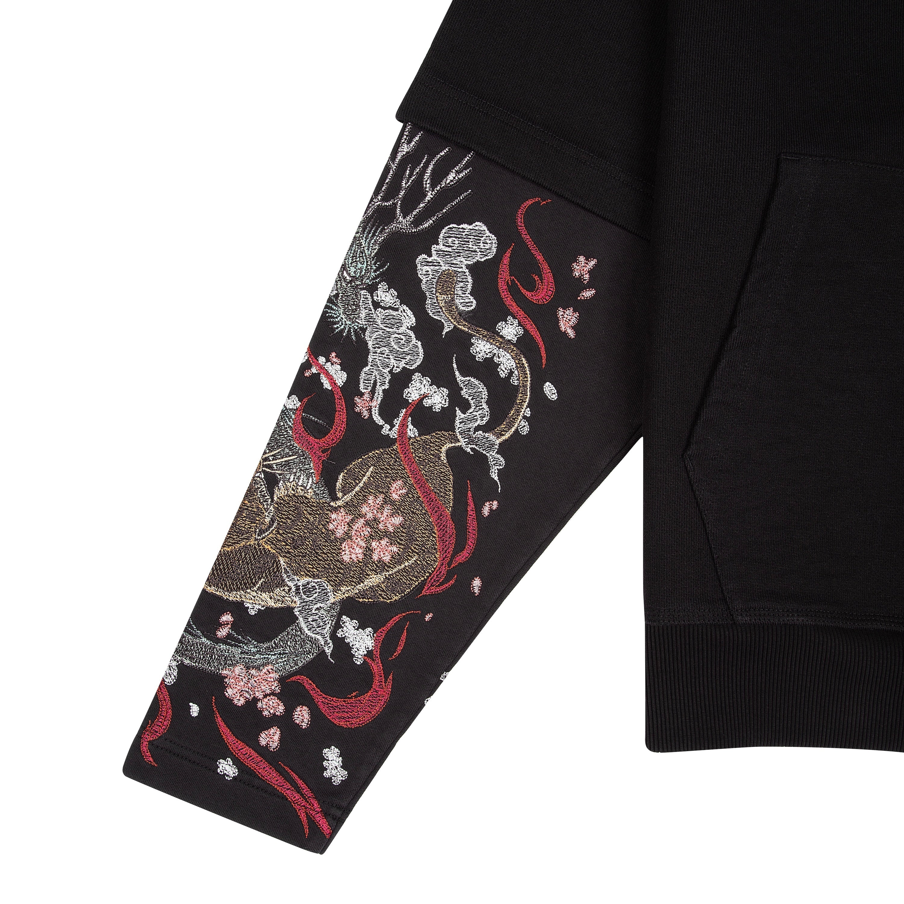 Derschutze "yakuza" double sleeve Hoodie