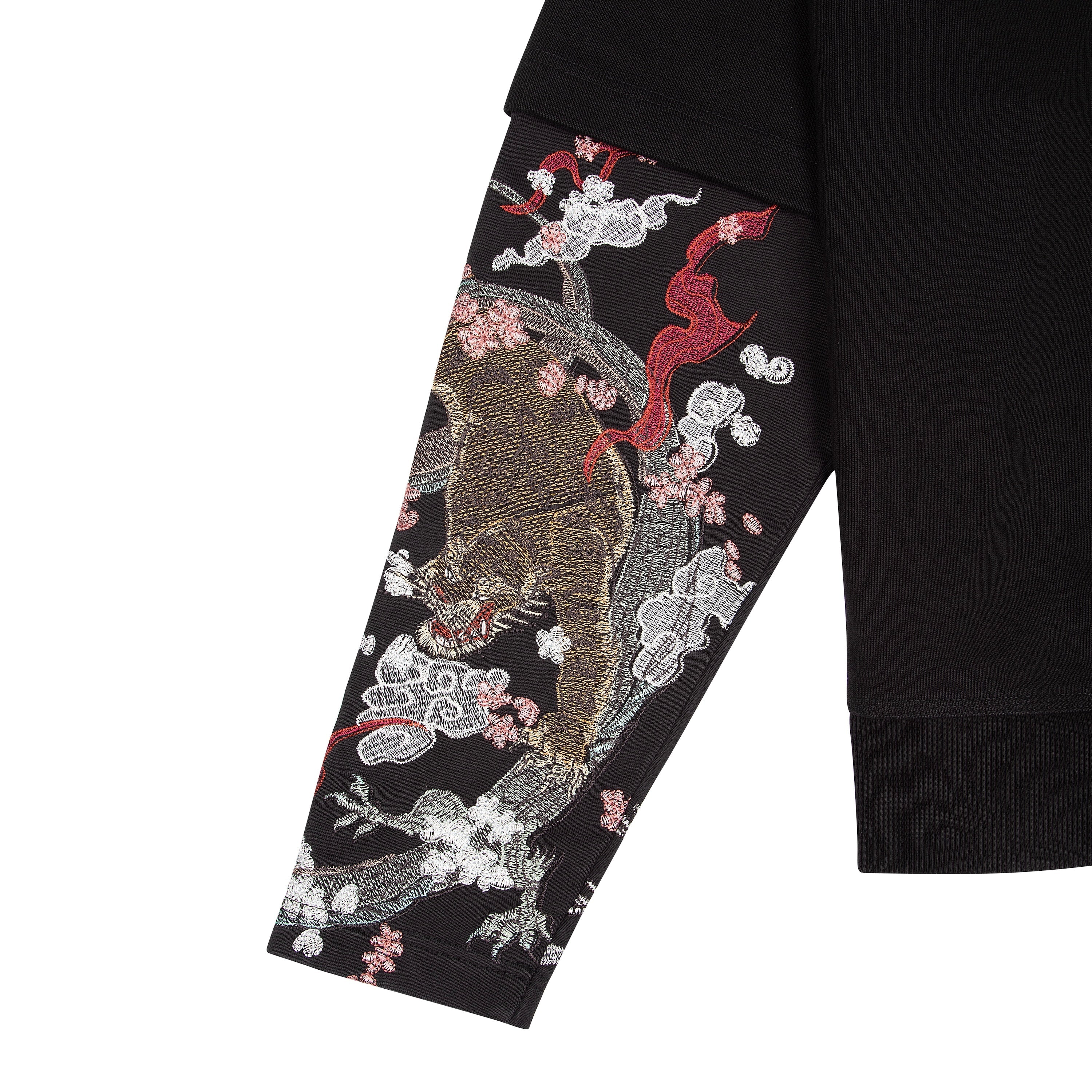 Derschutze "yakuza" double sleeve Hoodie