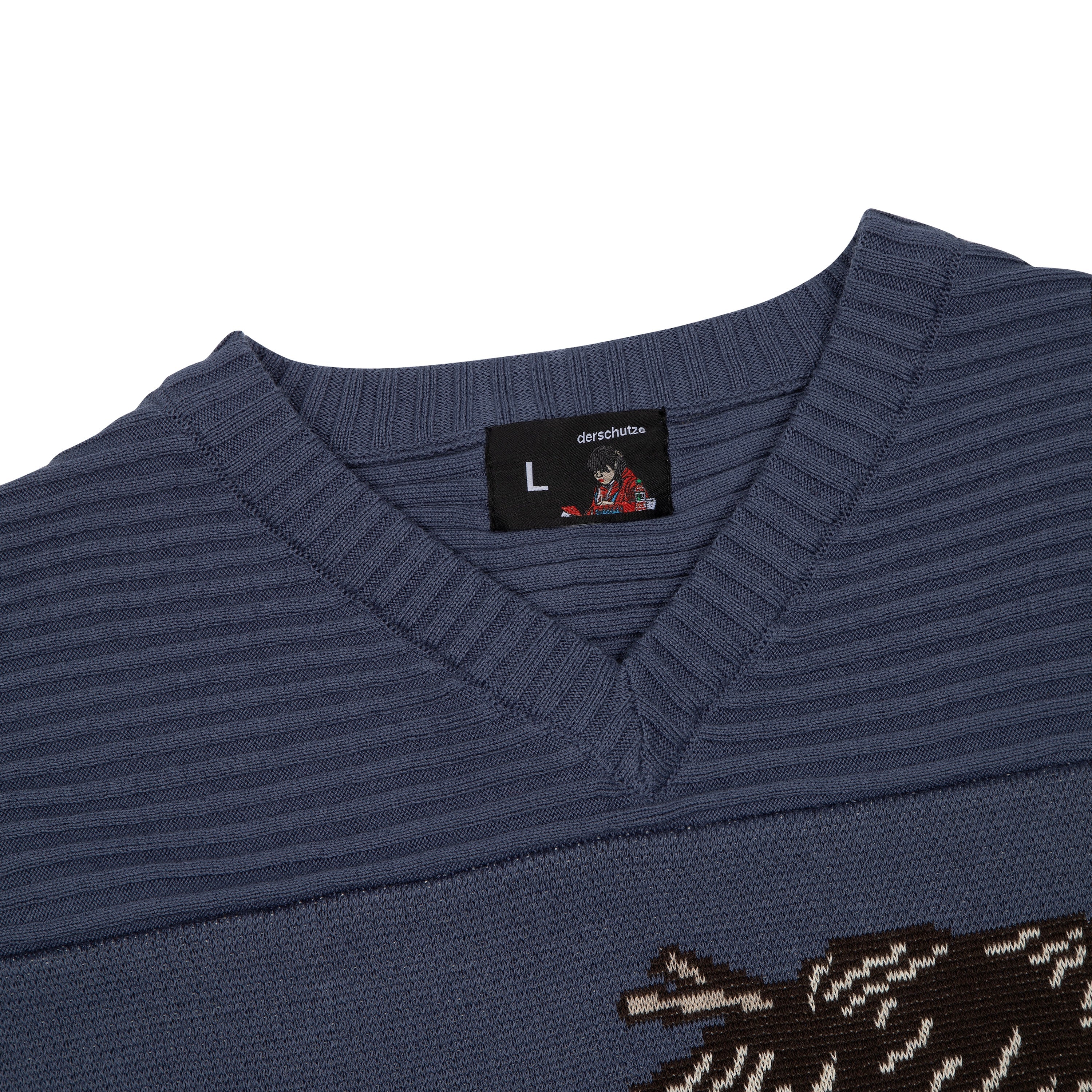Derschutze "yakuza v2" knitted Jersey blue