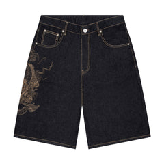 Derschutze "yakuza" indigo raw Jorts 03