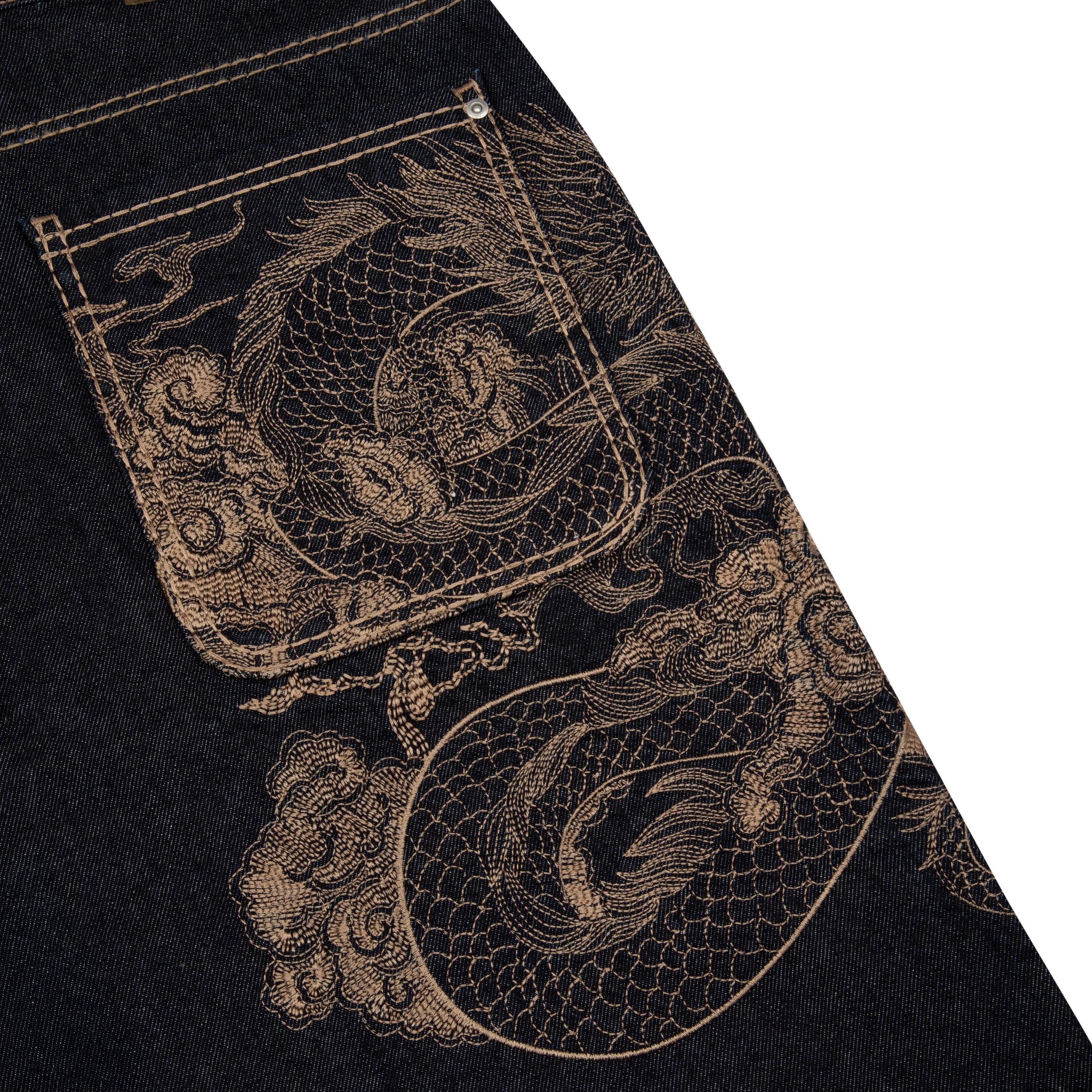 Derschutze "yakuza" indigo raw Jorts 03