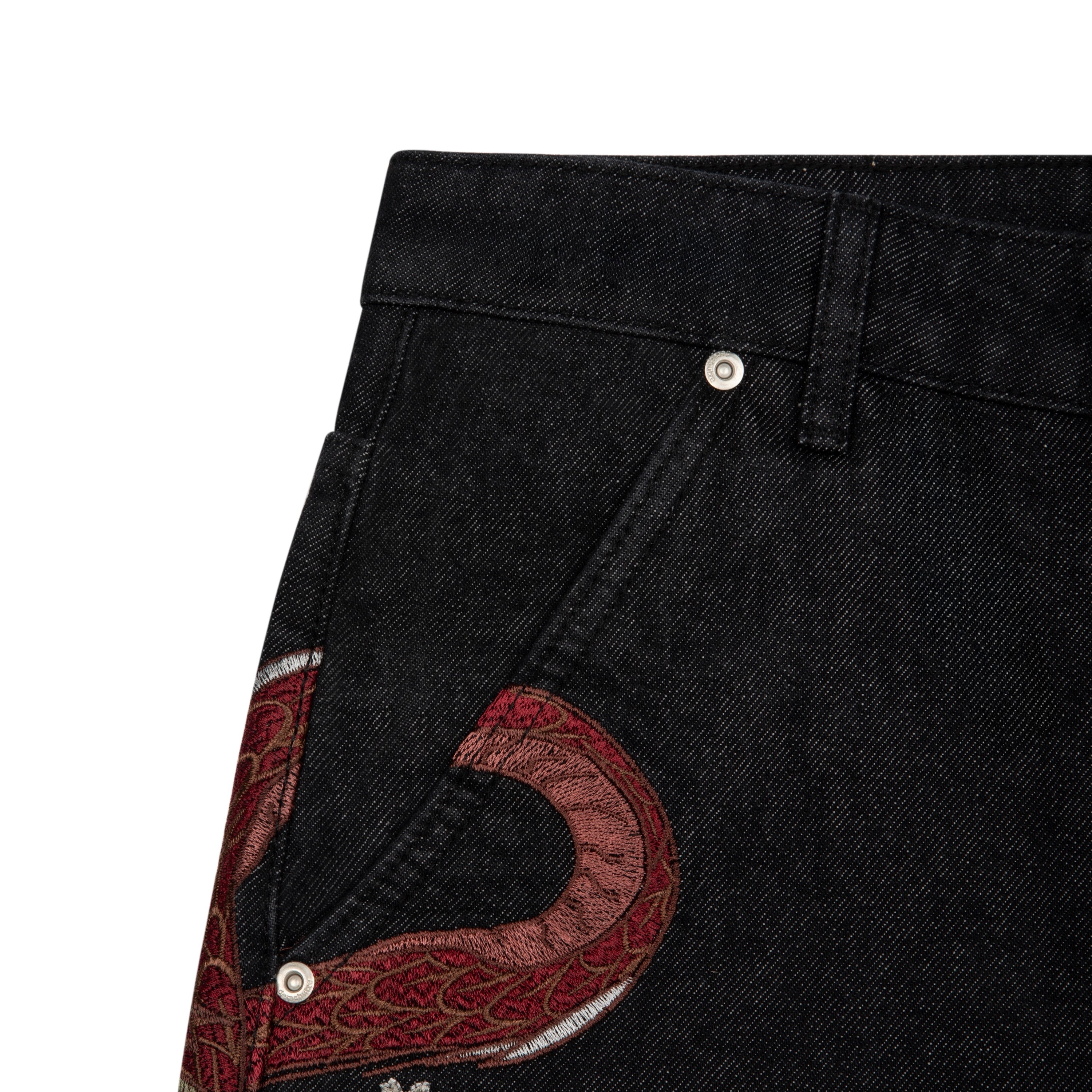 Derschutze "yakuza" black raw Jorts