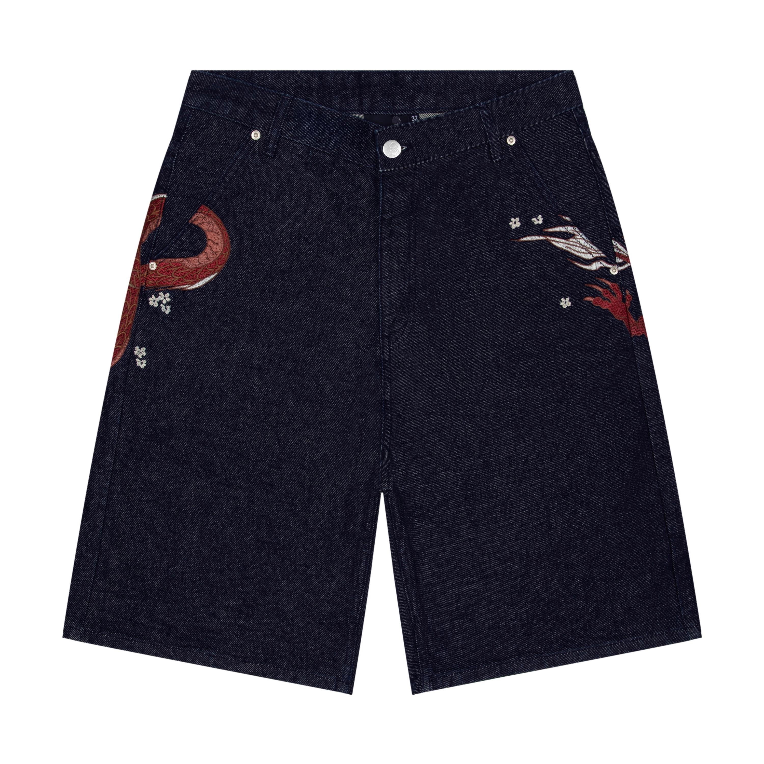 Derschutze "yakuza" indigo raw Jorts 01