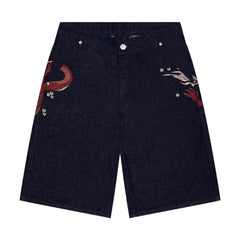 Derschutze "yakuza" indigo raw Jorts 01