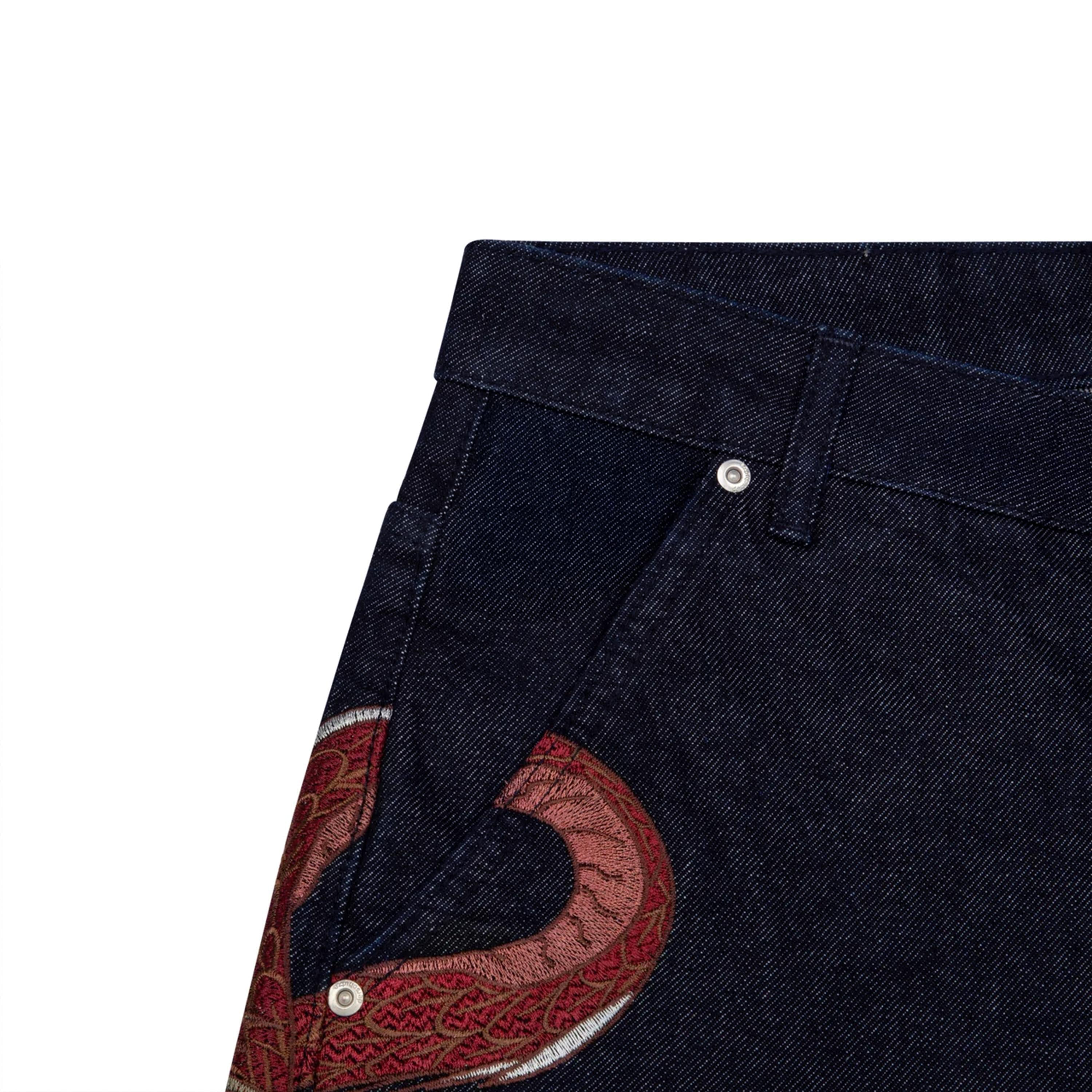 Derschutze "yakuza" indigo raw Jorts 01