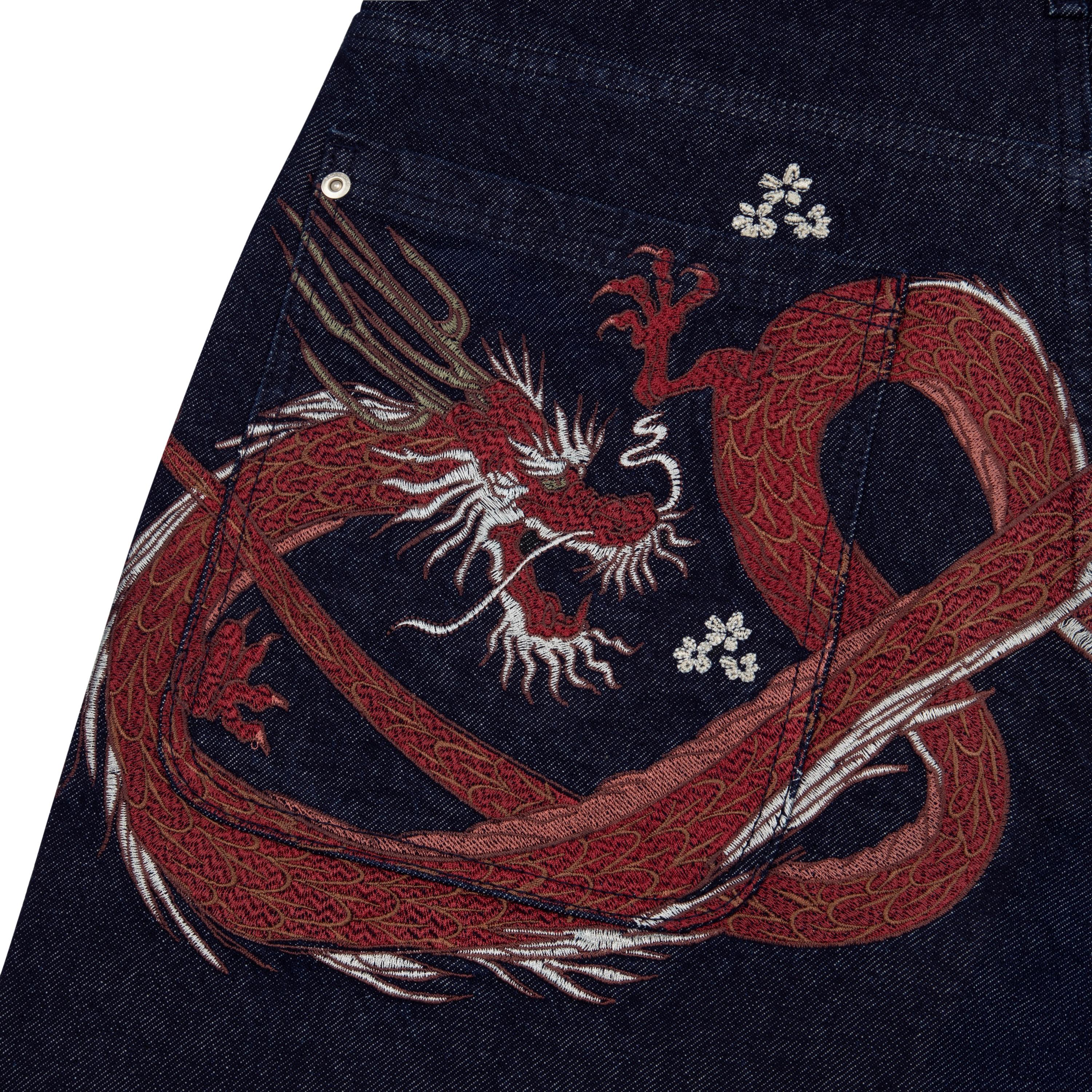 Derschutze "yakuza" indigo raw Jorts 01