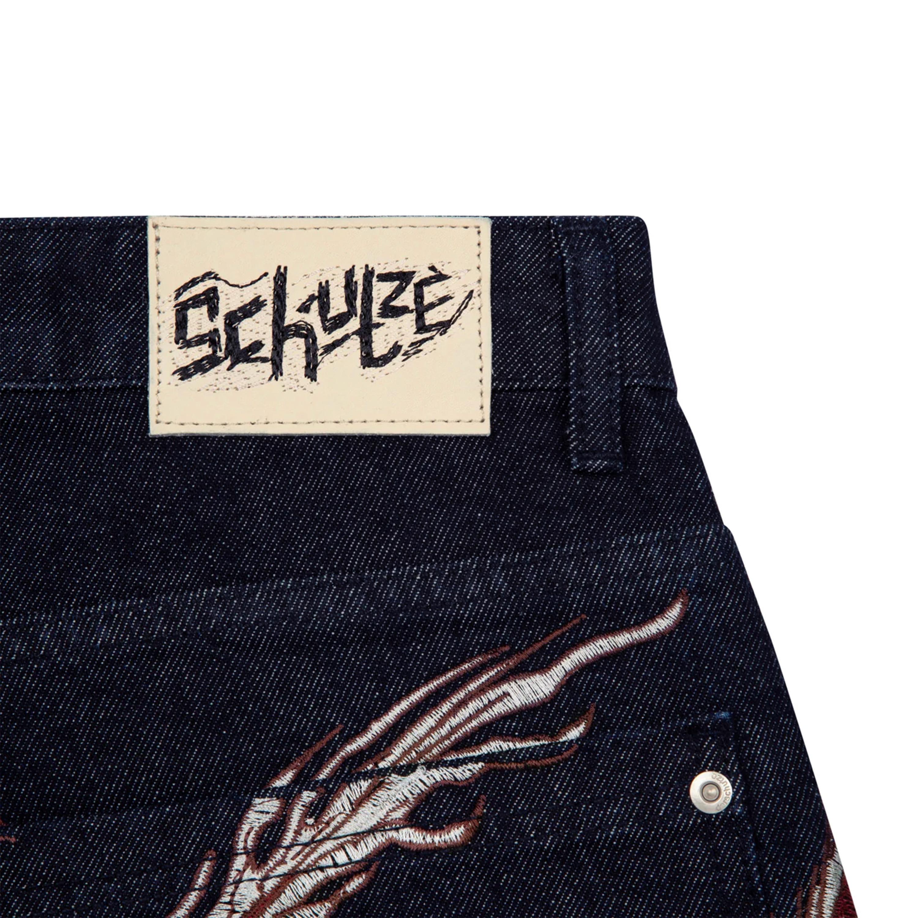 Derschutze "yakuza" indigo raw Jorts 01