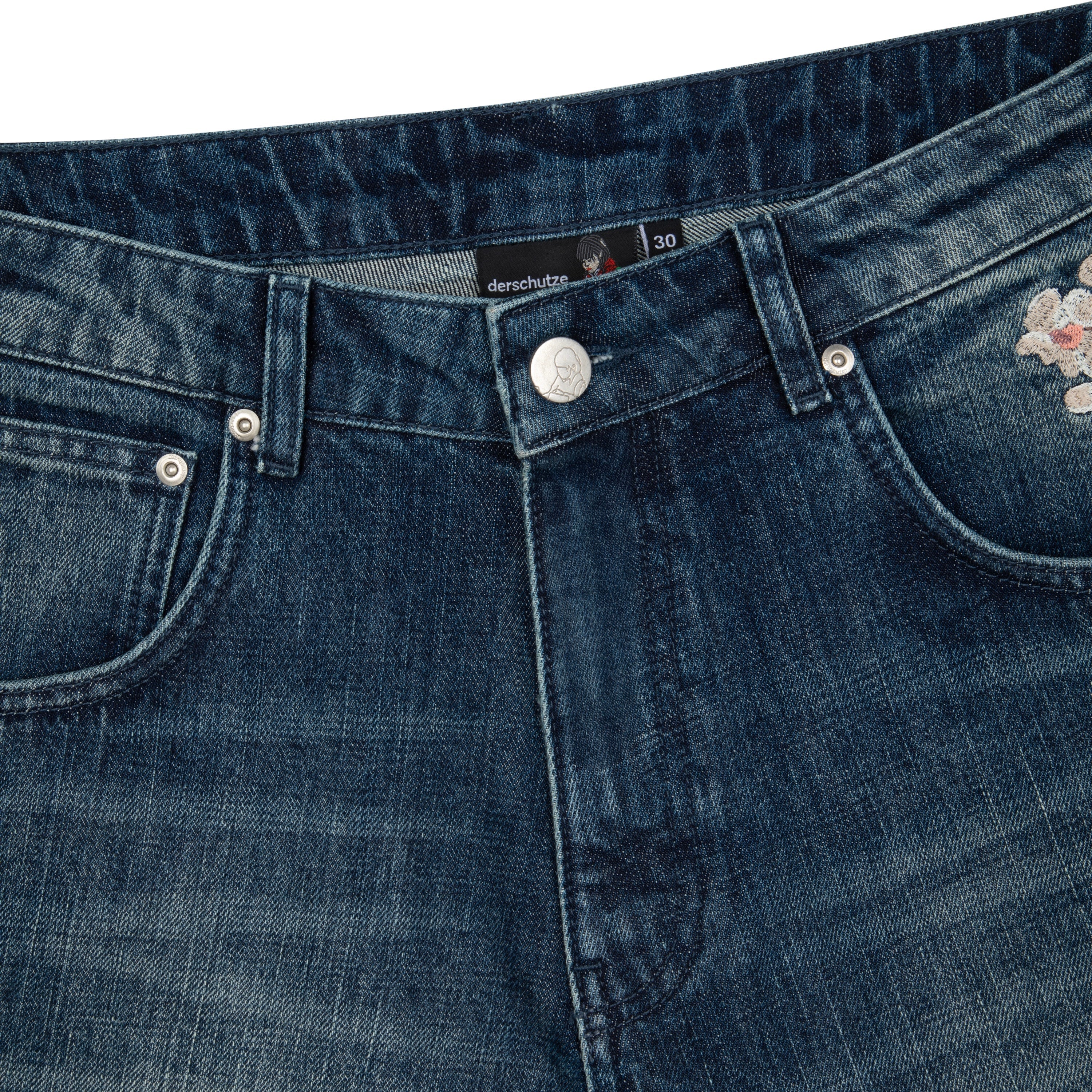Derschutze "yakuza" indigo washed Jorts 01