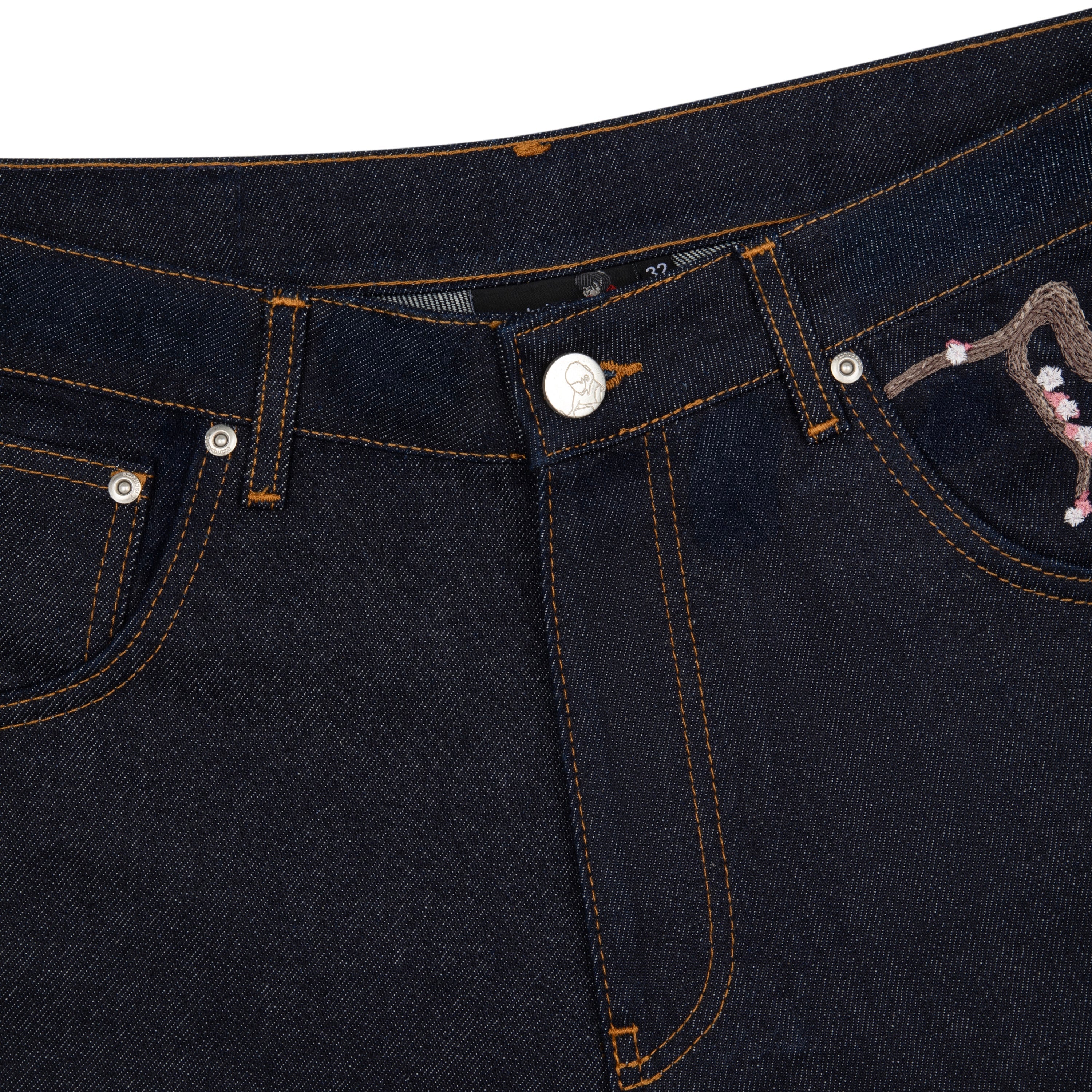 Derschutze "blossom" indigo raw Jorts