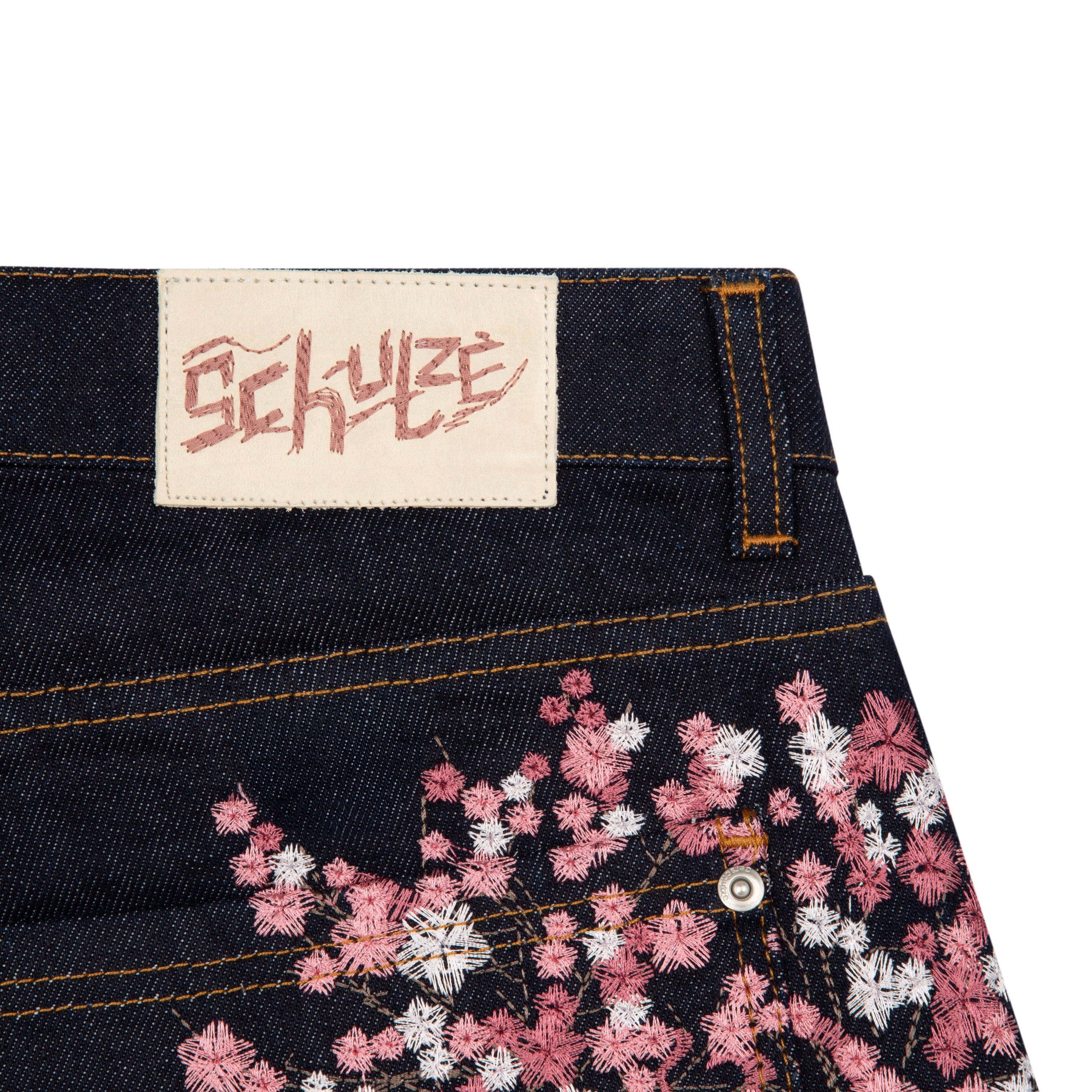 Derschutze "blossom" indigo raw Jorts