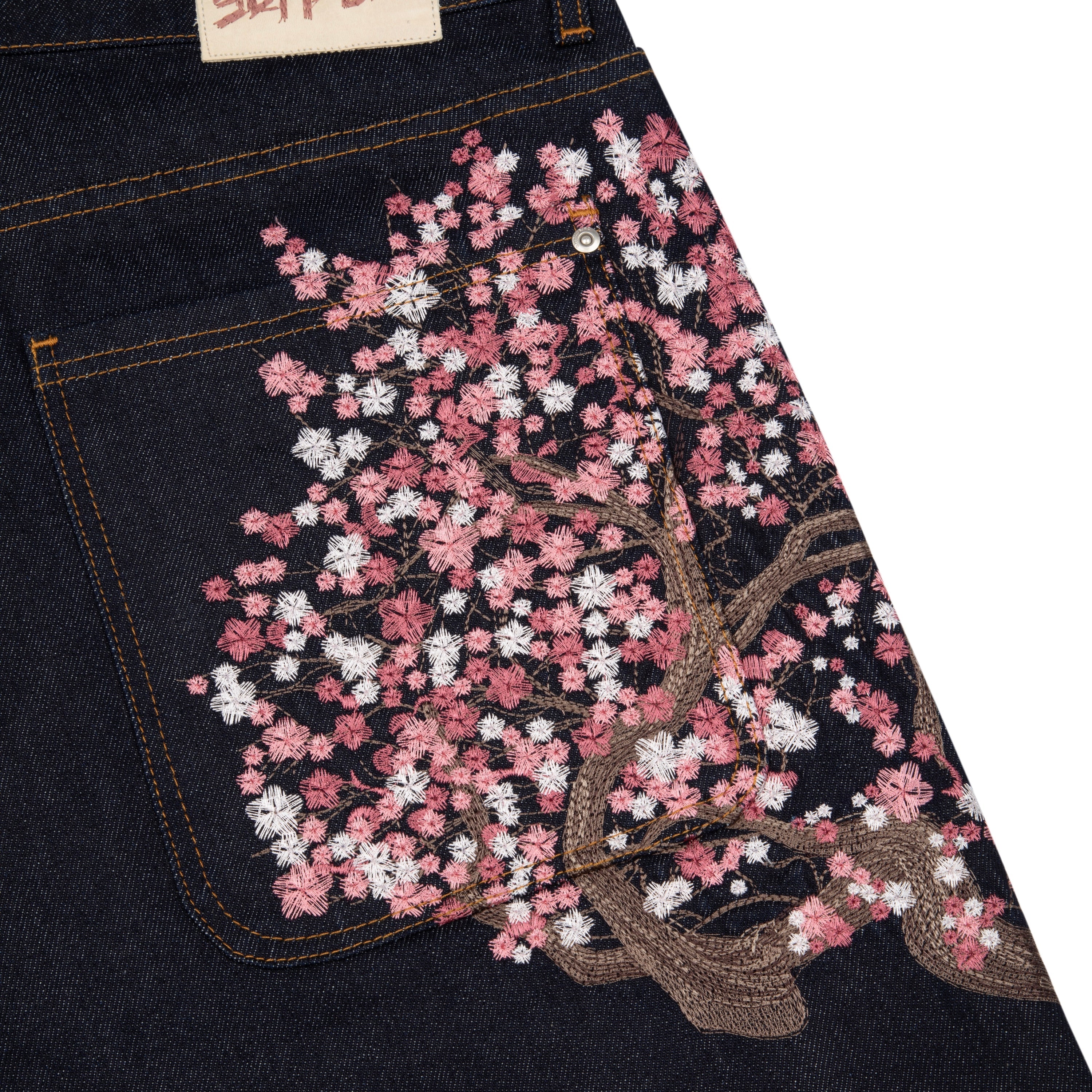 Derschutze "blossom" indigo raw Jorts