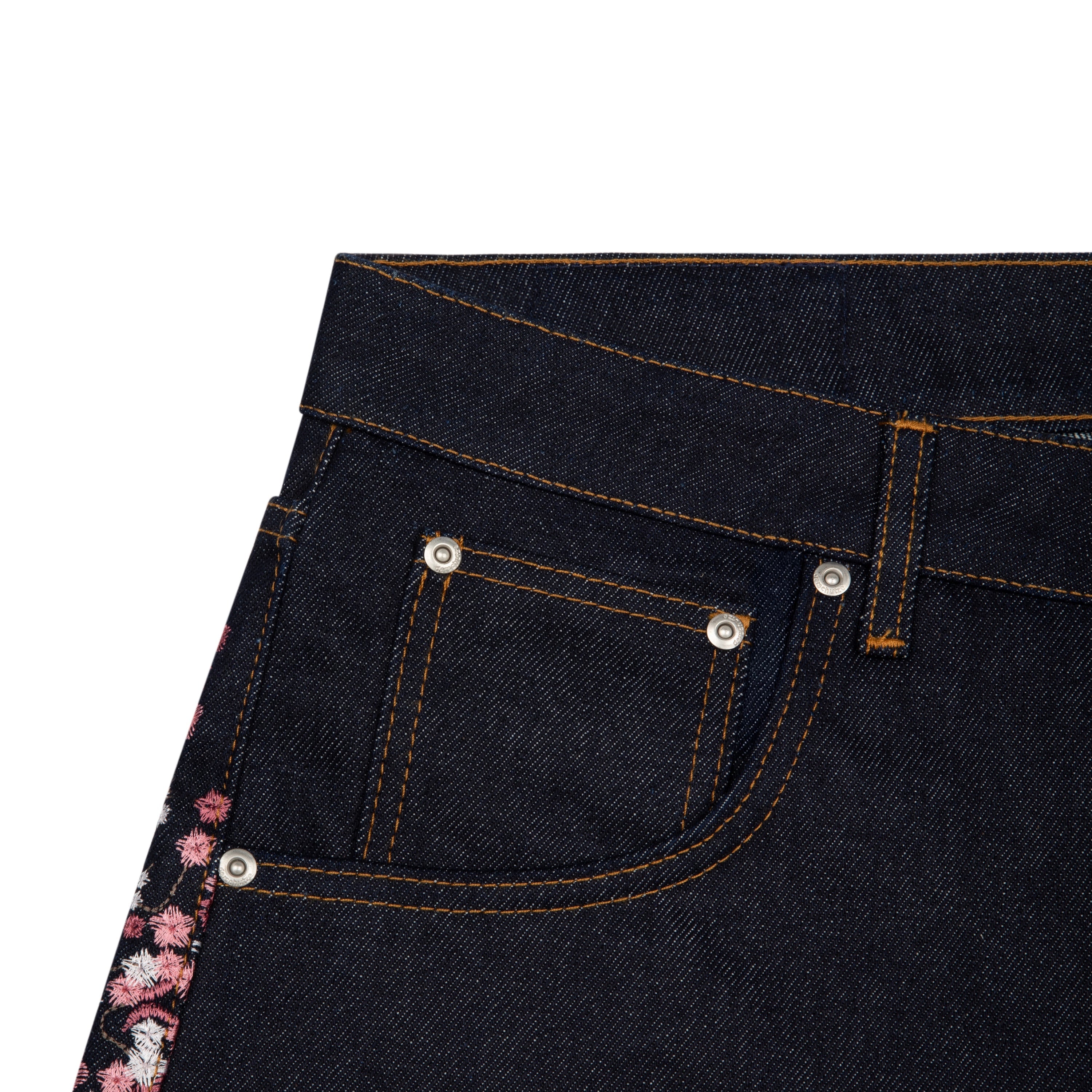 Derschutze "blossom" indigo raw Jorts