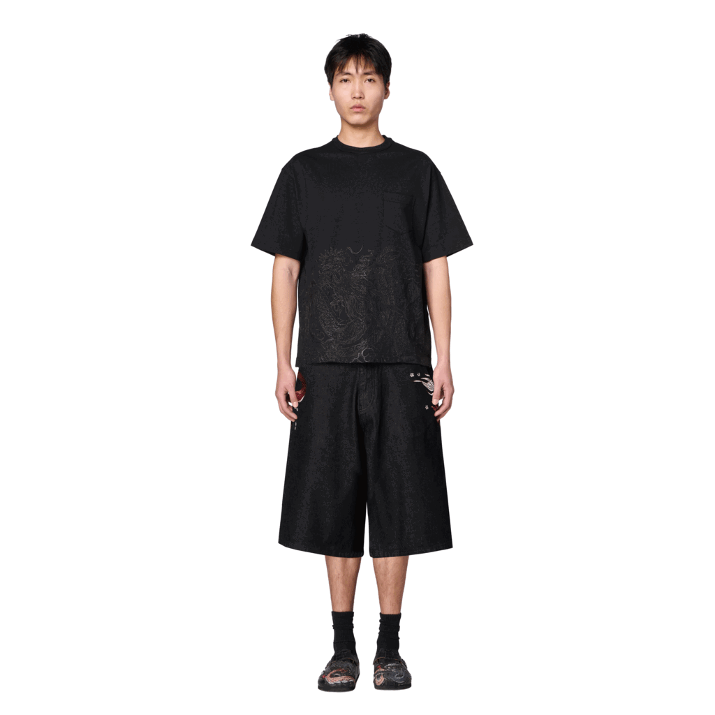 Derschutze "yakuza" black raw Jorts
