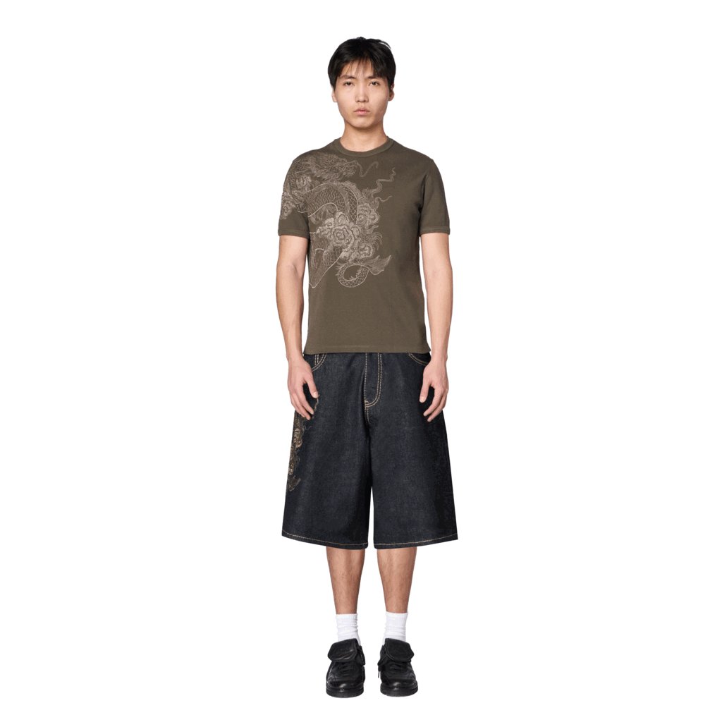 Derschutze "yakuza" indigo raw Jorts 03