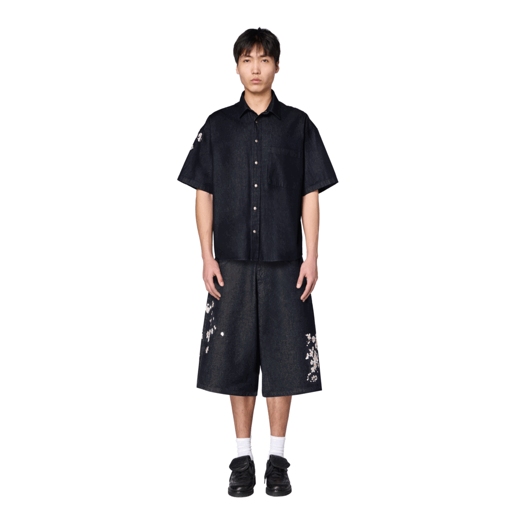 Derschutze "yakuza" indigo raw Jorts 02