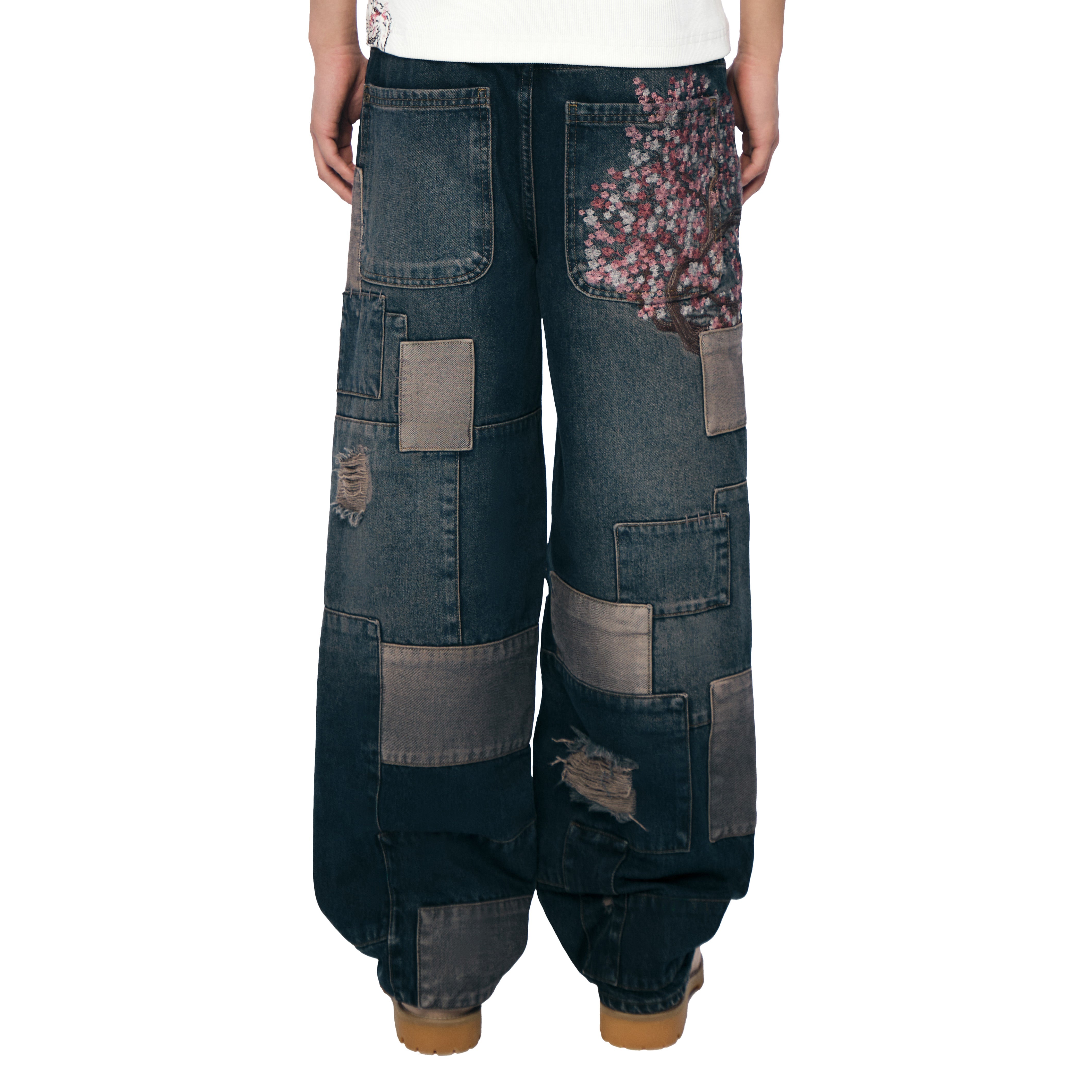Derschutze "blossom v2" patchwork Denim dark indigo