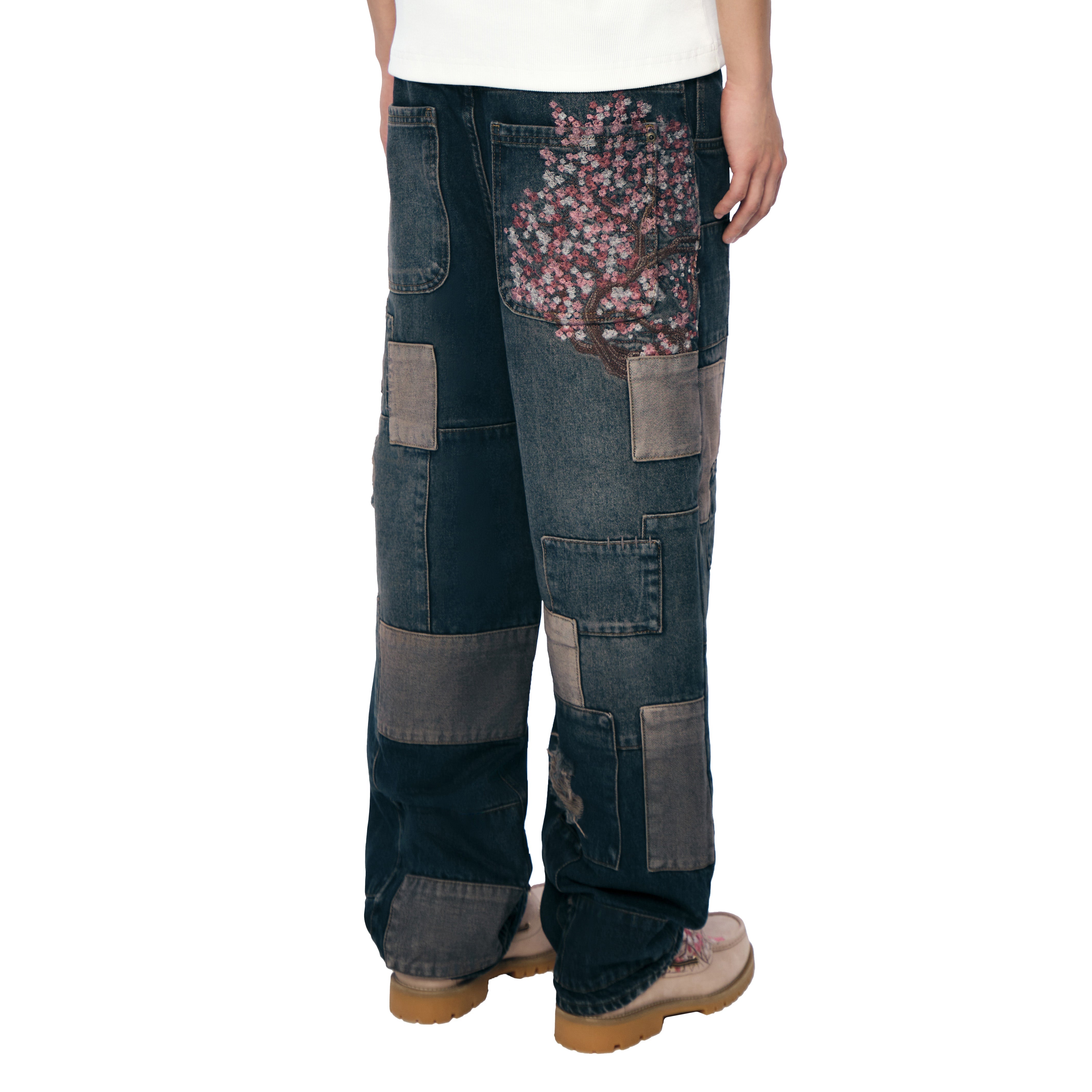 Derschutze "blossom v2" patchwork Denim dark indigo