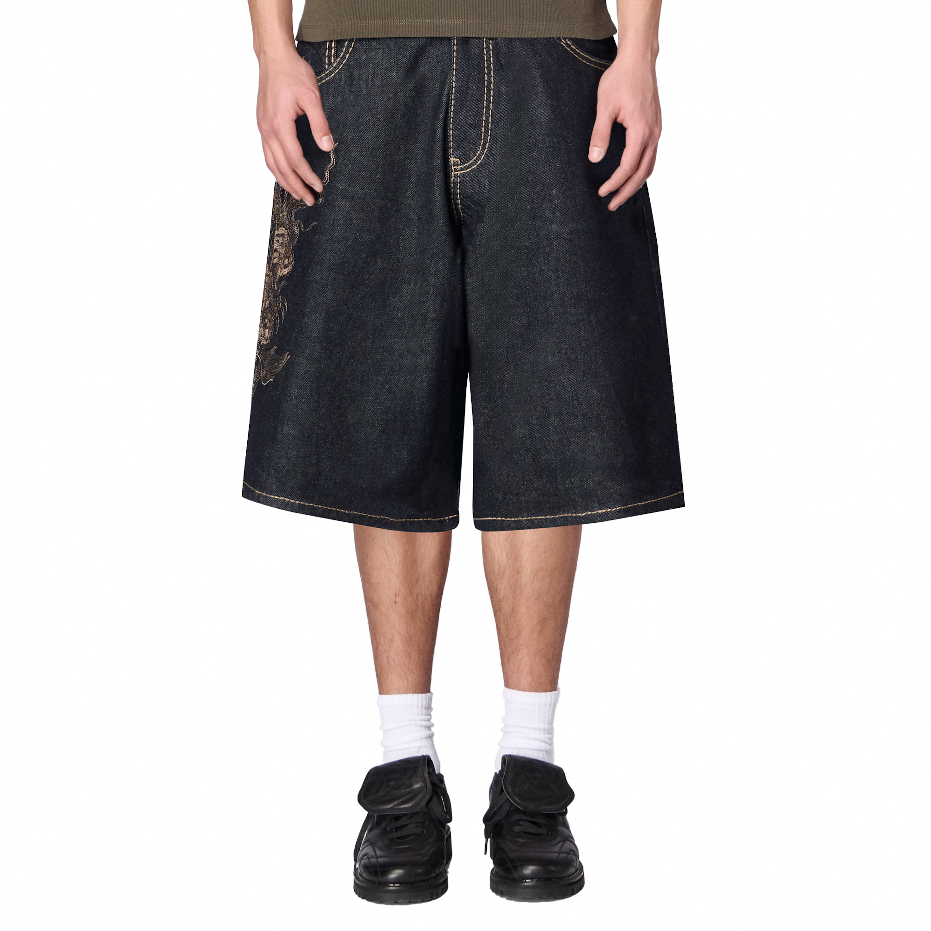 Derschutze "yakuza" indigo raw Jorts 03