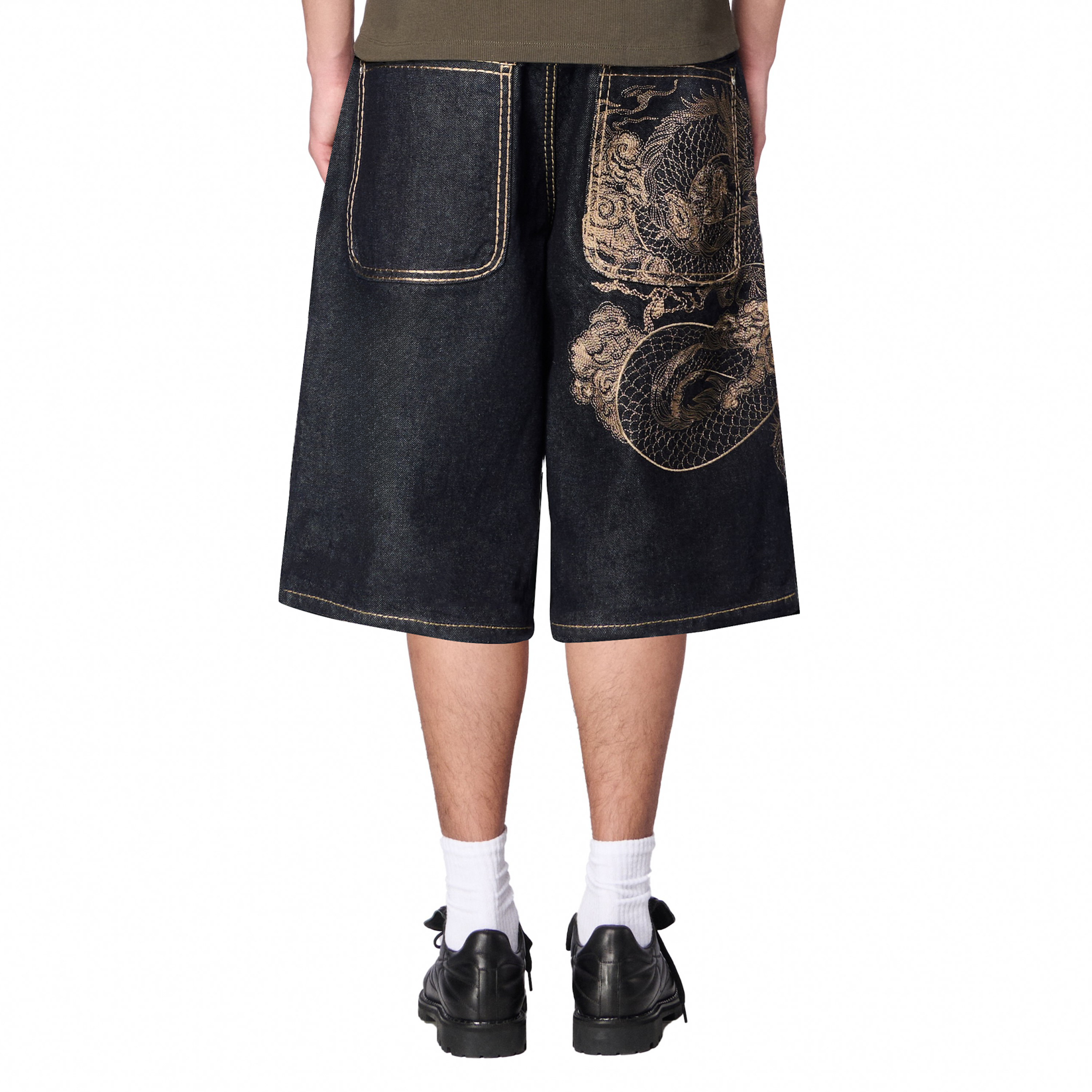 Derschutze "yakuza" indigo raw Jorts 03