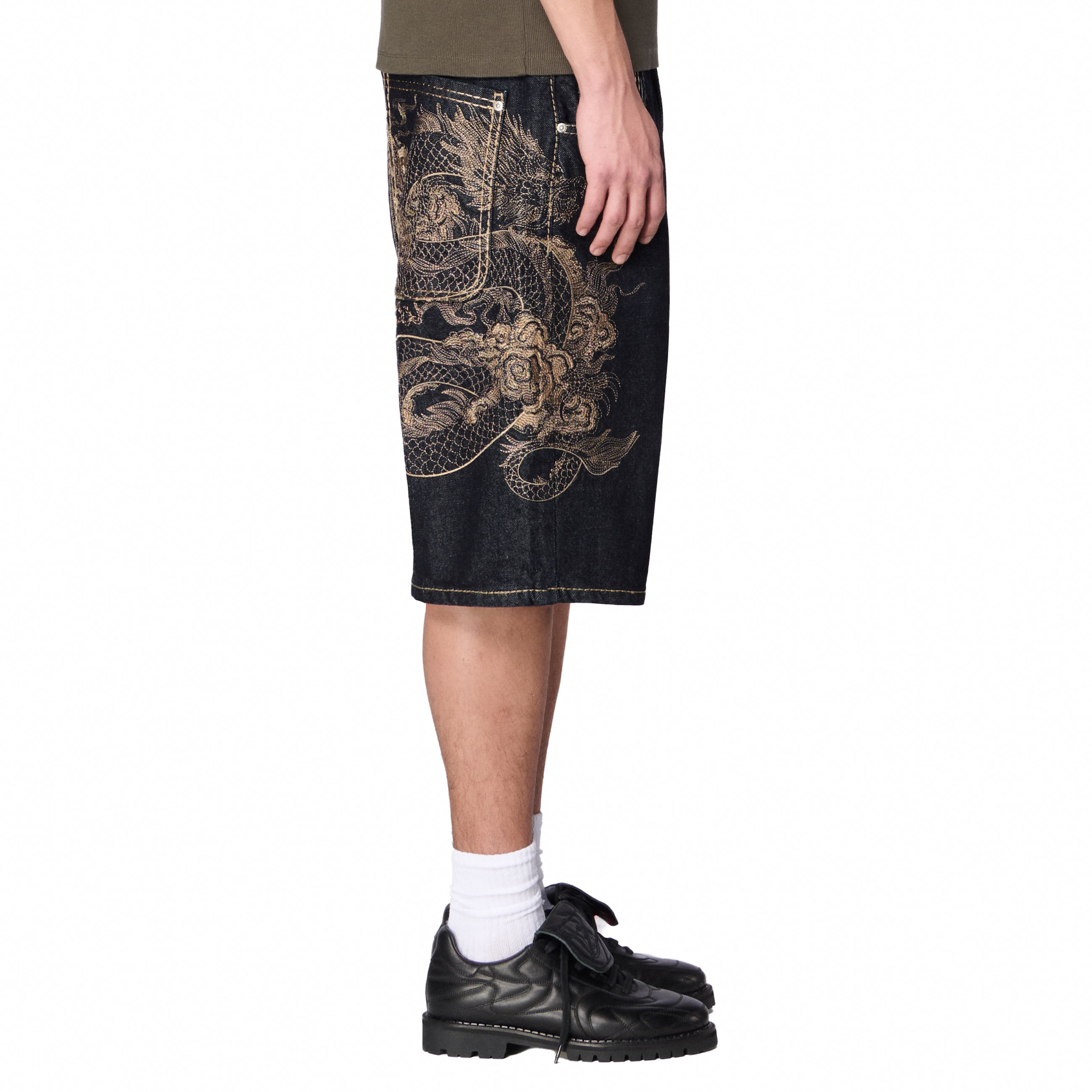 Derschutze "yakuza" indigo raw Jorts 03