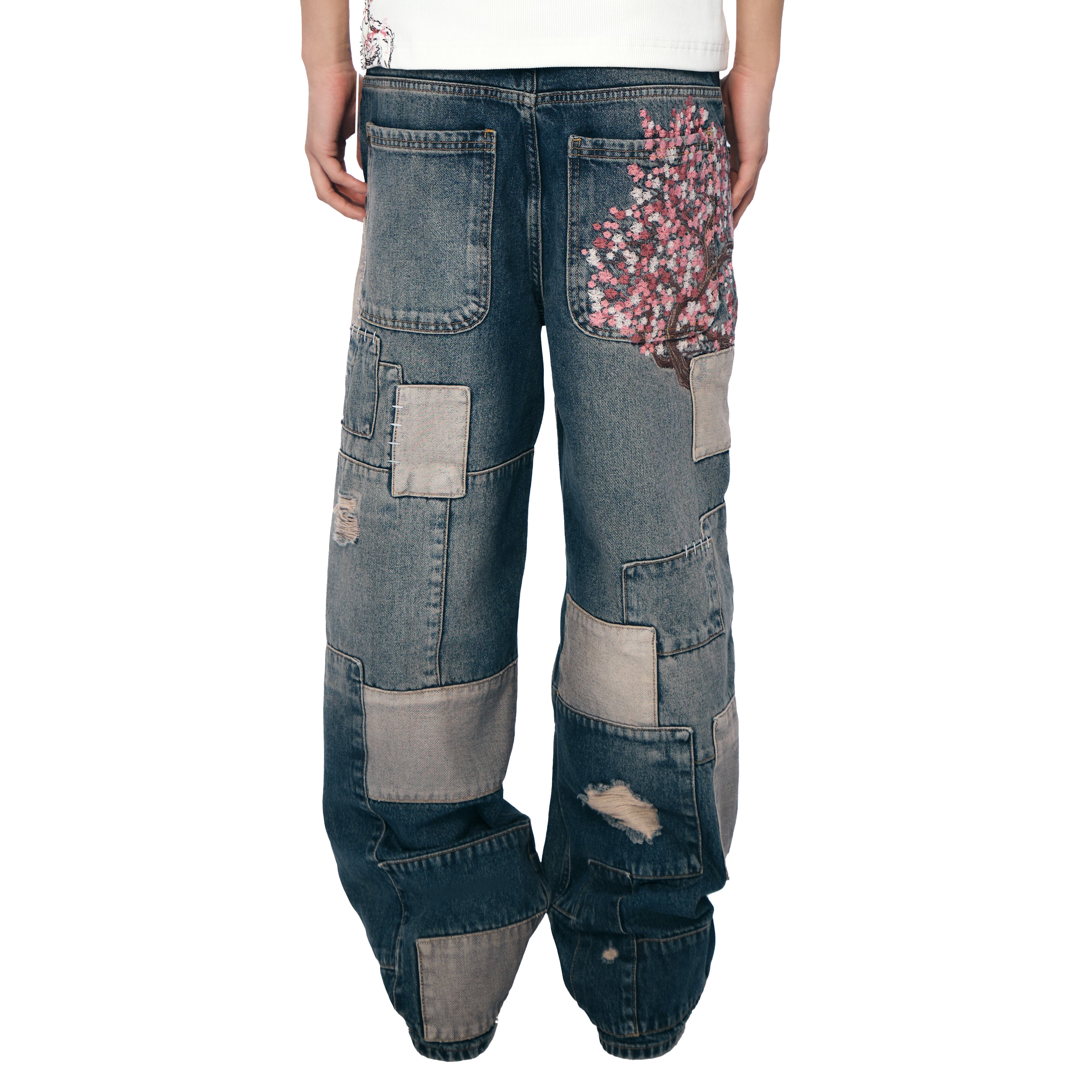 Derschutze "blossom v2" patchwork washed Denim