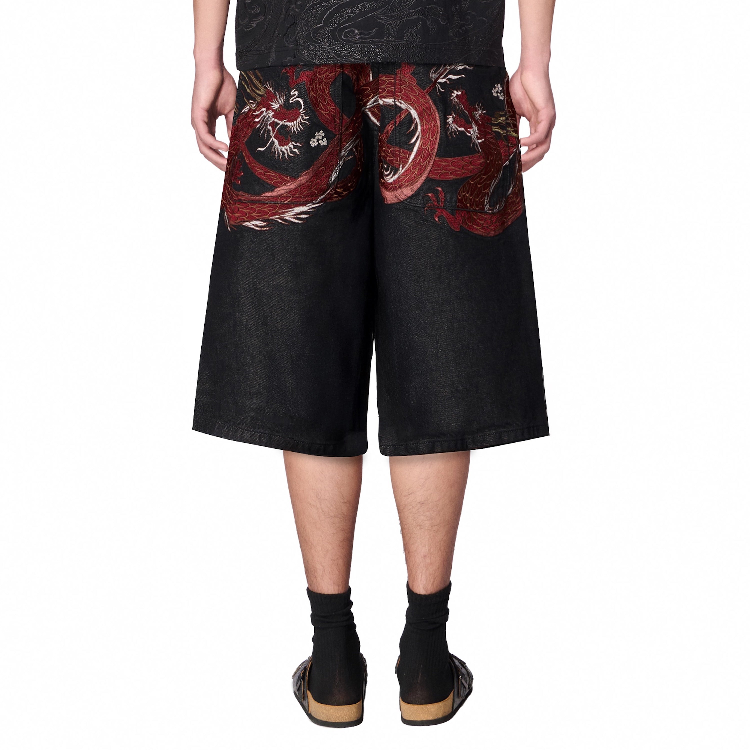 Derschutze "yakuza" black raw Jorts