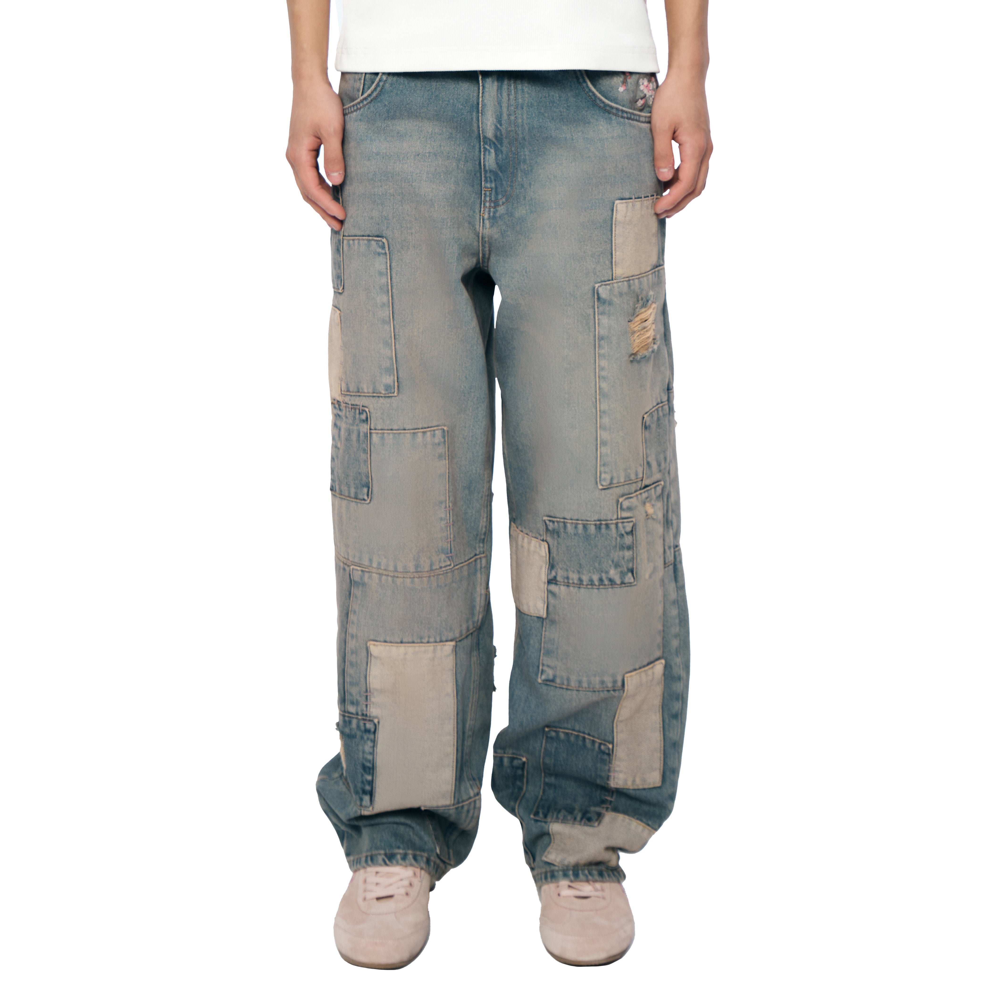 Derschutze "blossom v2" patchwork Denim light blue