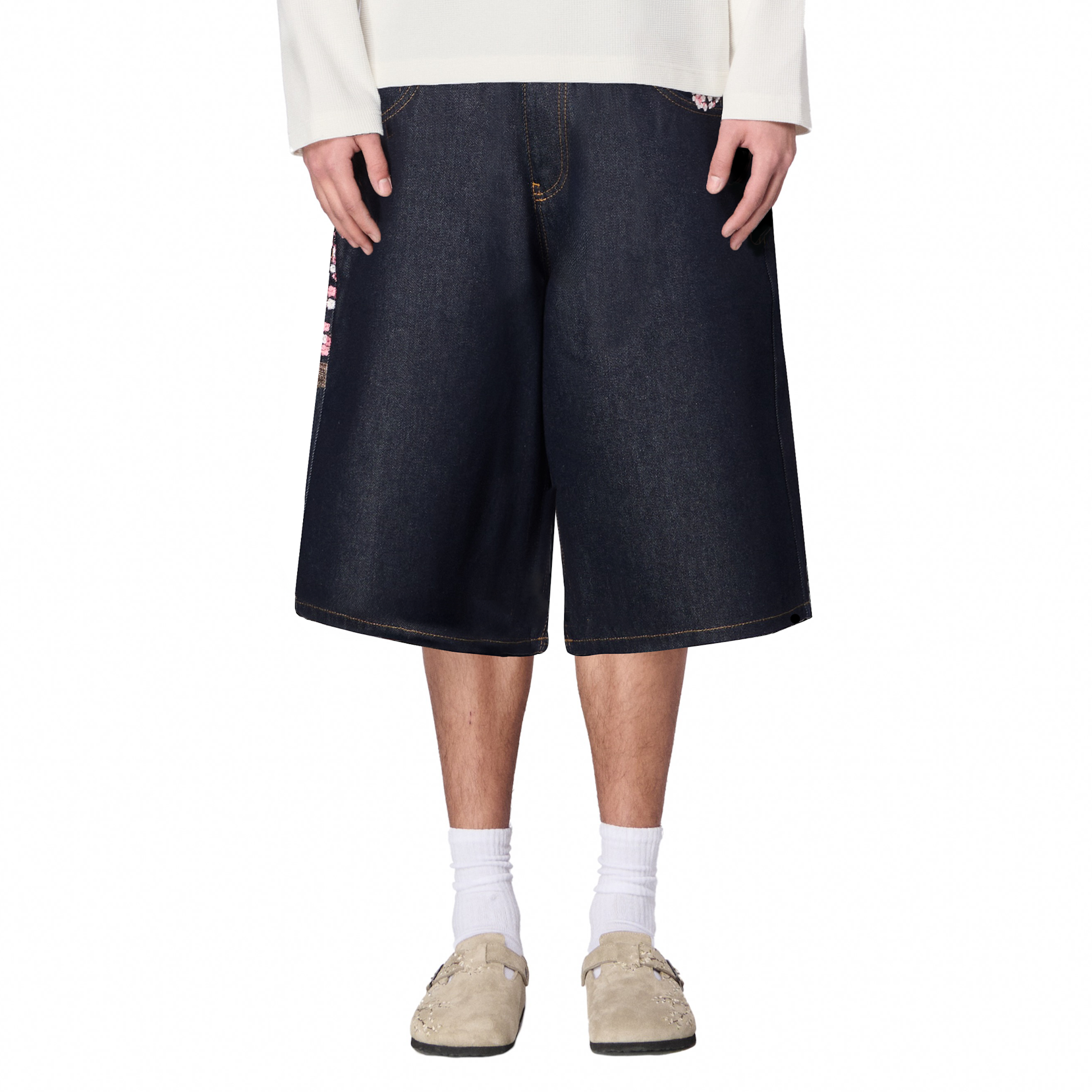 Derschutze "blossom" indigo raw Jorts