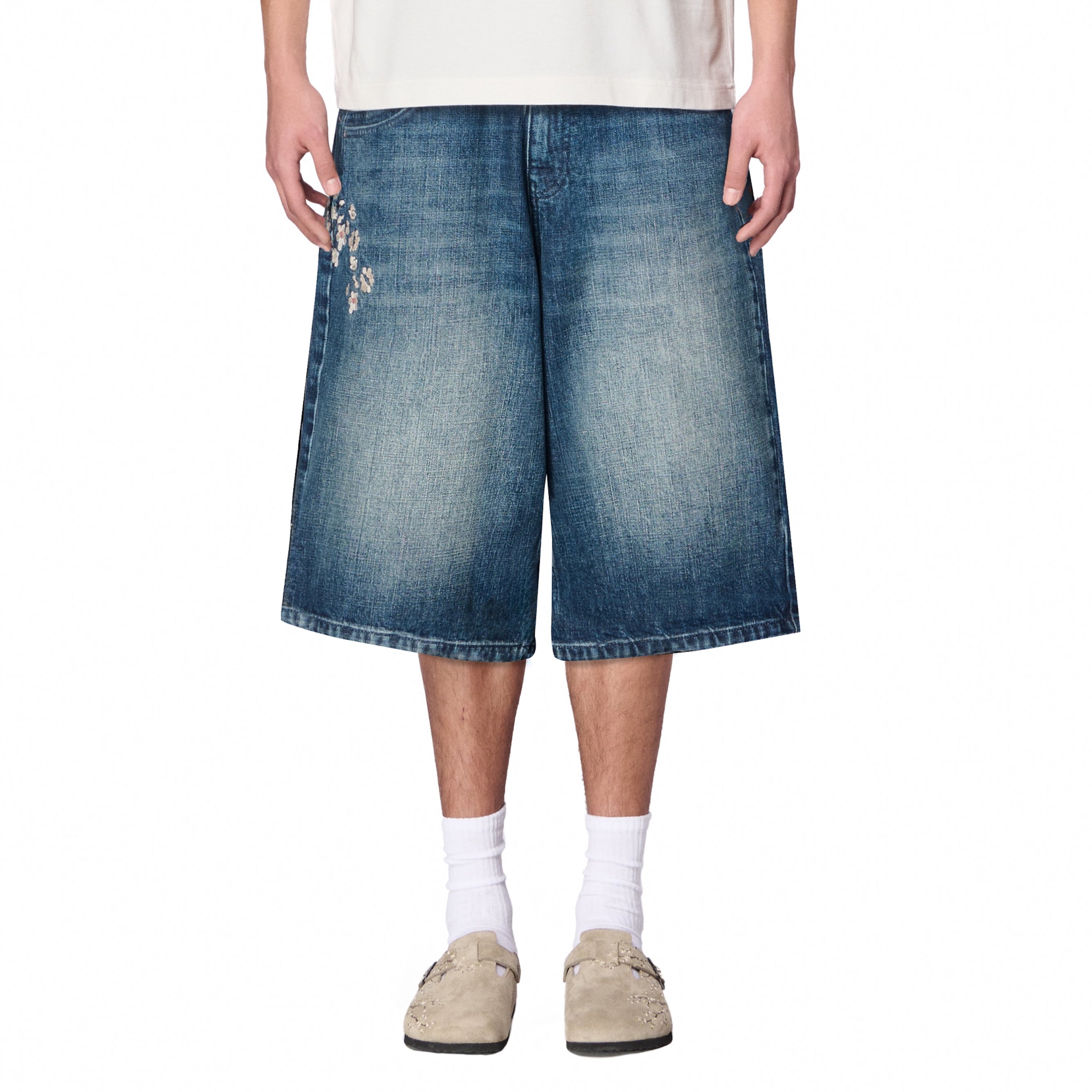 Derschutze "yakuza" indigo washed Jorts 01