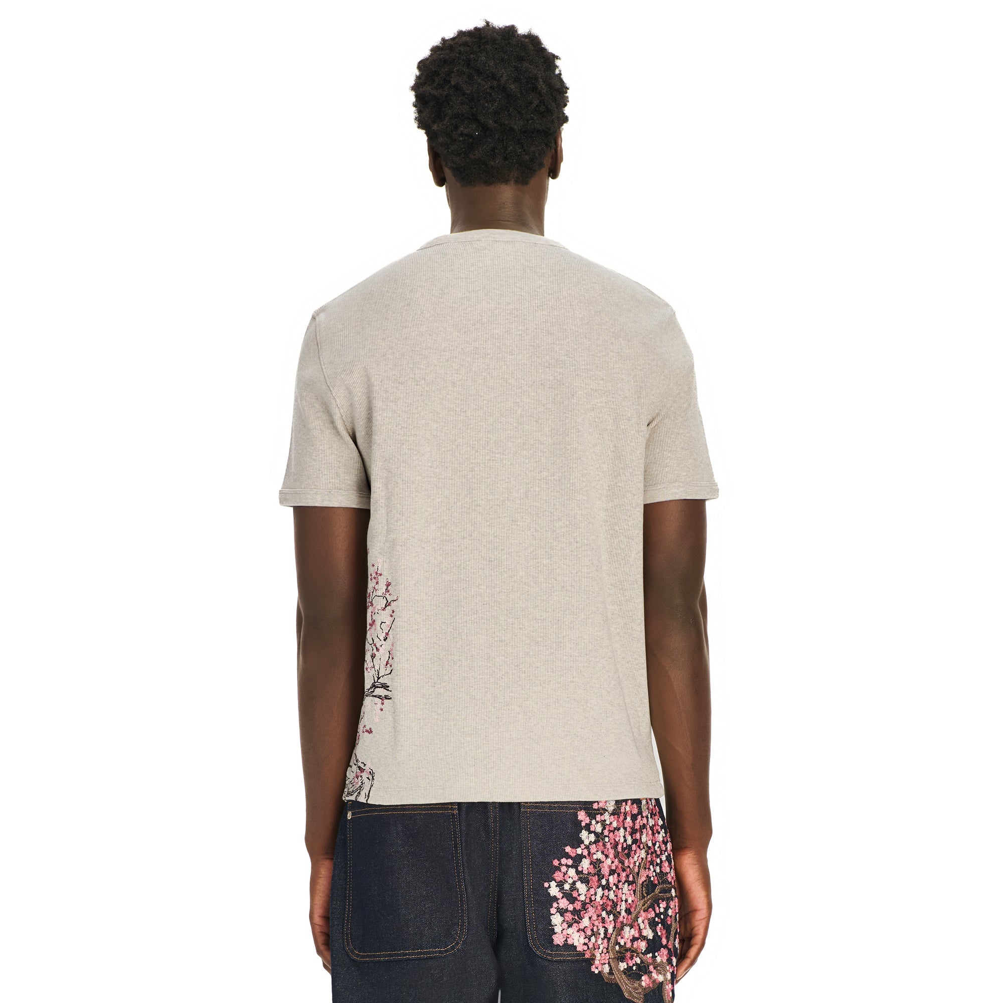 Derschutze "blossom v3" ribbed T Shirt grey