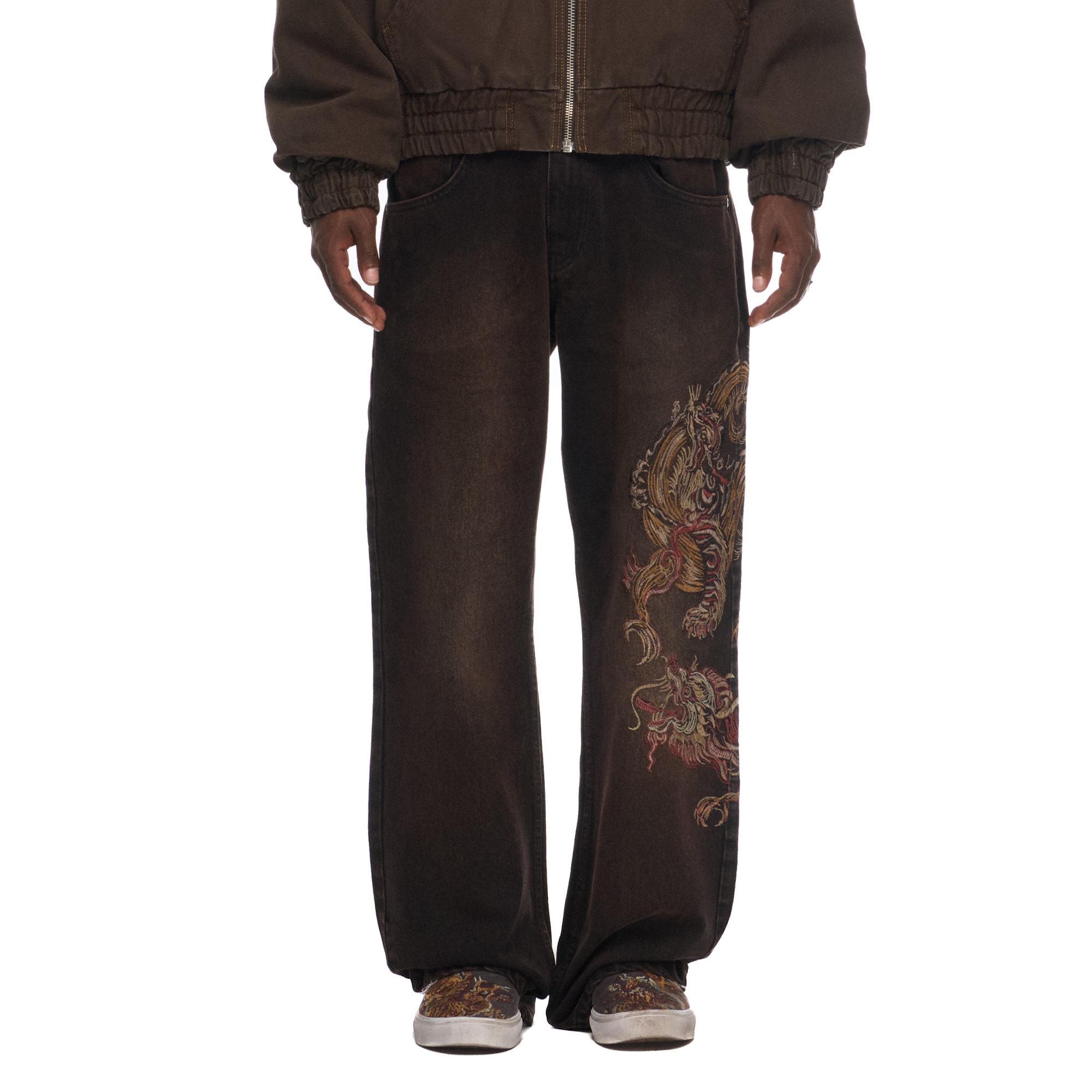Derschutze "lotus v2" brown bootcut Denim