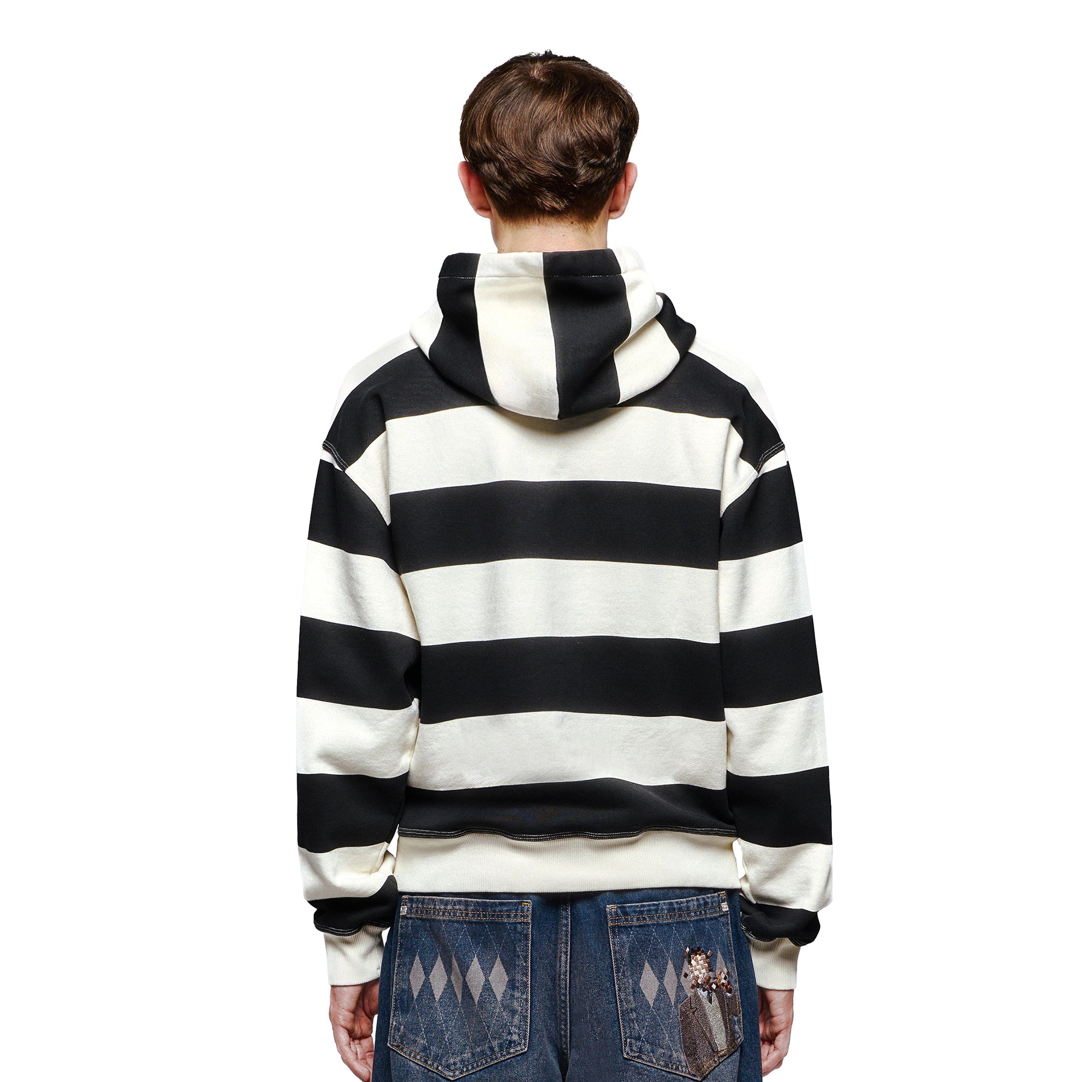 Derschutze "on air" ecru-navy striped Hoodie
