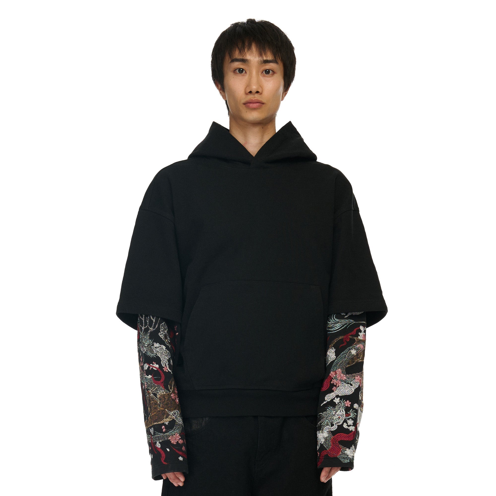 Derschutze "yakuza" double sleeve Hoodie
