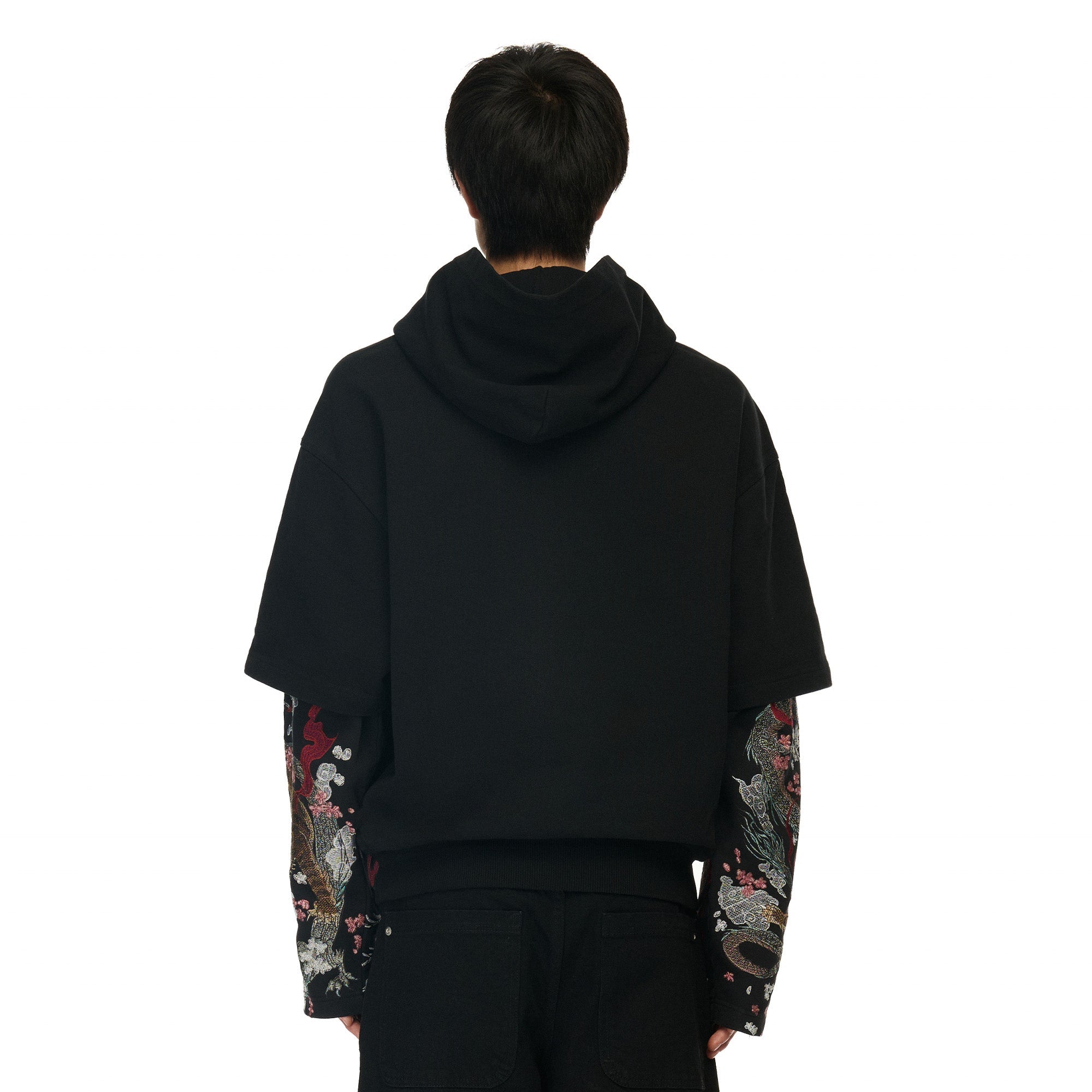 Derschutze "yakuza" double sleeve Hoodie