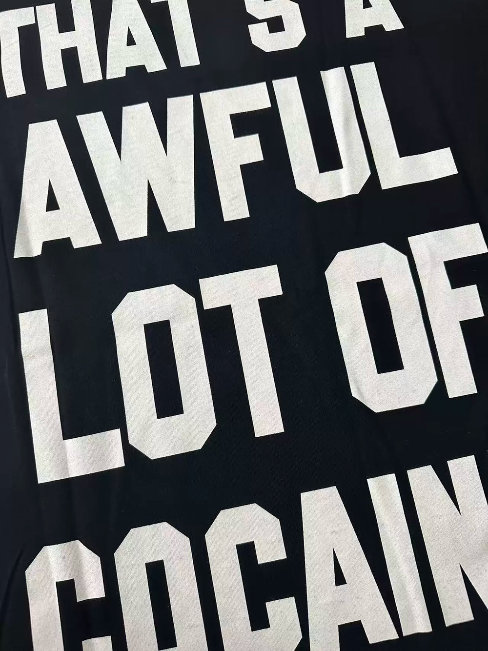 That’s A Awful Lot Of Cough Syrup Asaali Collage Graphic Oversized Black Tee