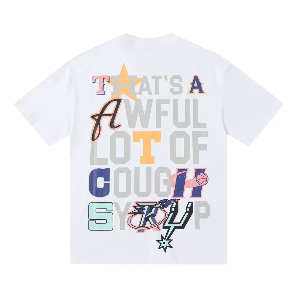 THAT'S A AWFUL LOT OF COUGH SYRUP Vintage Washed NBA Team Logo Mashup T-Shirt