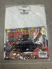 That’s A Awful Lot Of Cough Syrup Chiefin Heavily Car Cartoon Graphic Oversized White Tee