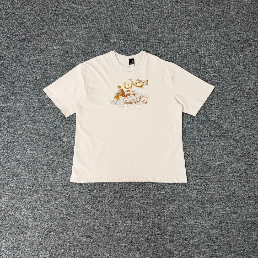 Derschutze White Vintage Retro Art Graphic Tee