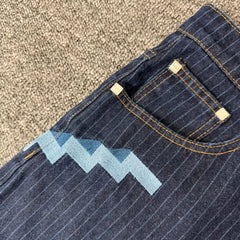 Derschutze Dark Indigo Pinstripe Jeans
