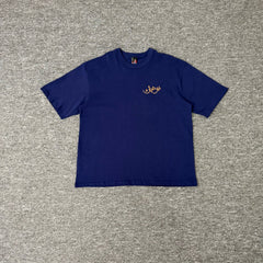 Derschutze Blue Minimal Arabic Embroidery Tee