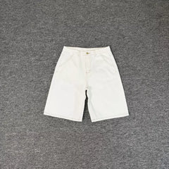 Derschutze Masked Goddess Embroidered White Cowboy Shorts