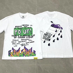 THATS A AWFUL LOT OF COUPH SYRUP Fire Print Boxy Fit Tee